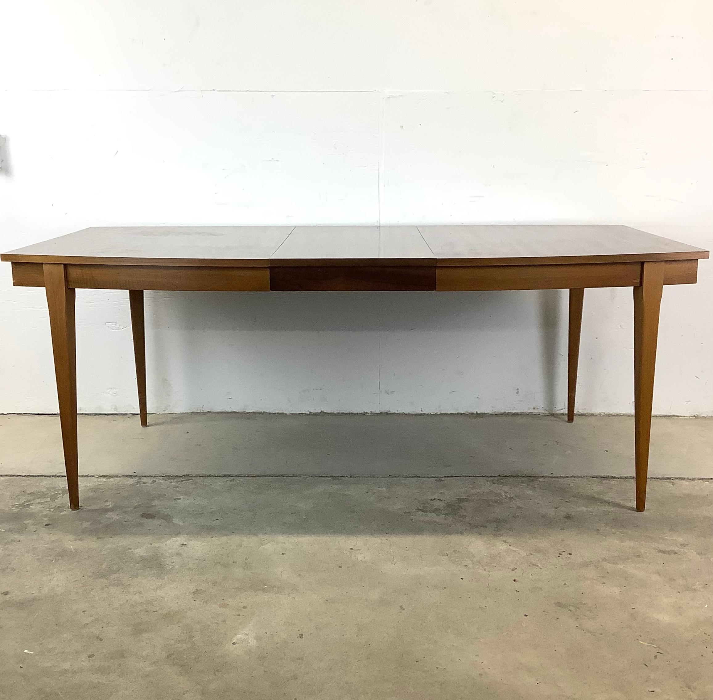 Laminate Mid-Century Dining Table With Leaf For Sale