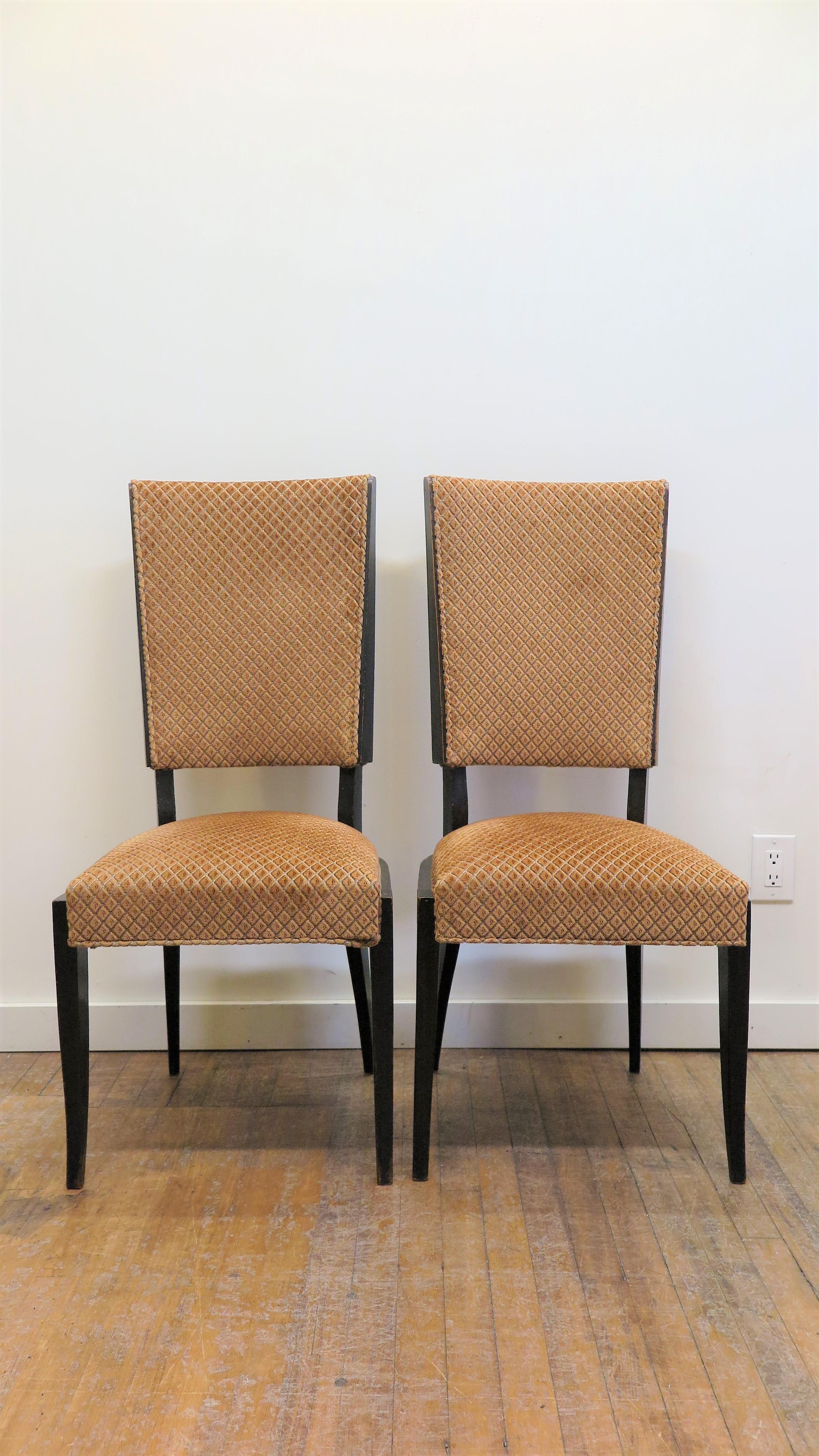 Fabric Midcentury Dinning Chairs For Sale