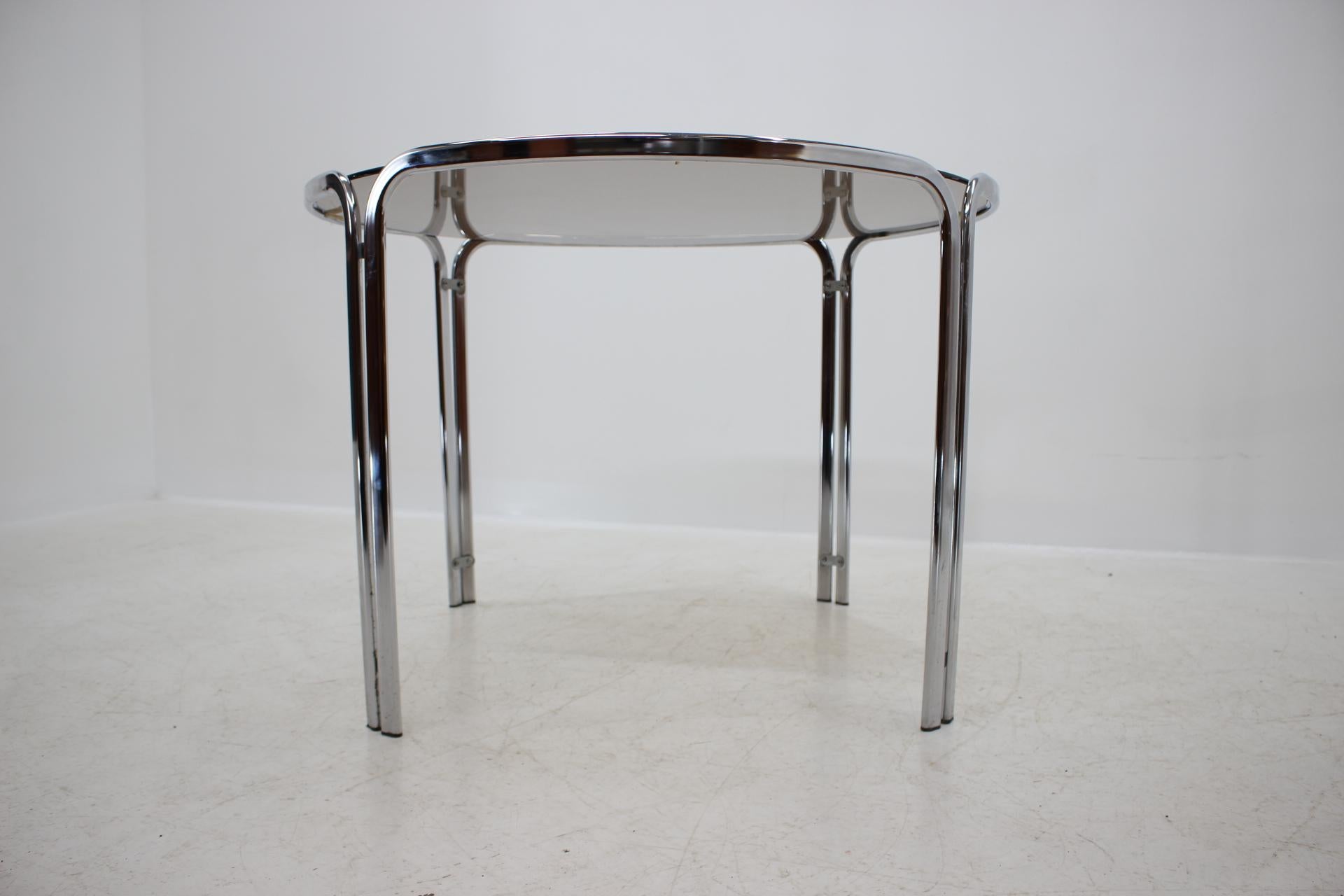 Midcentury Dinning Chrome Table, Italy, 1960s In Good Condition In Praha, CZ