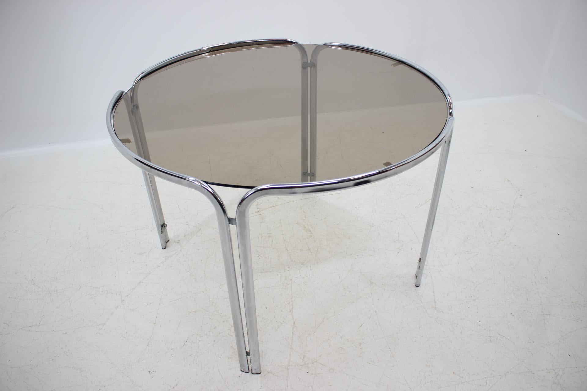 Mid-20th Century Midcentury Dinning Chrome Table, Italy, 1960s