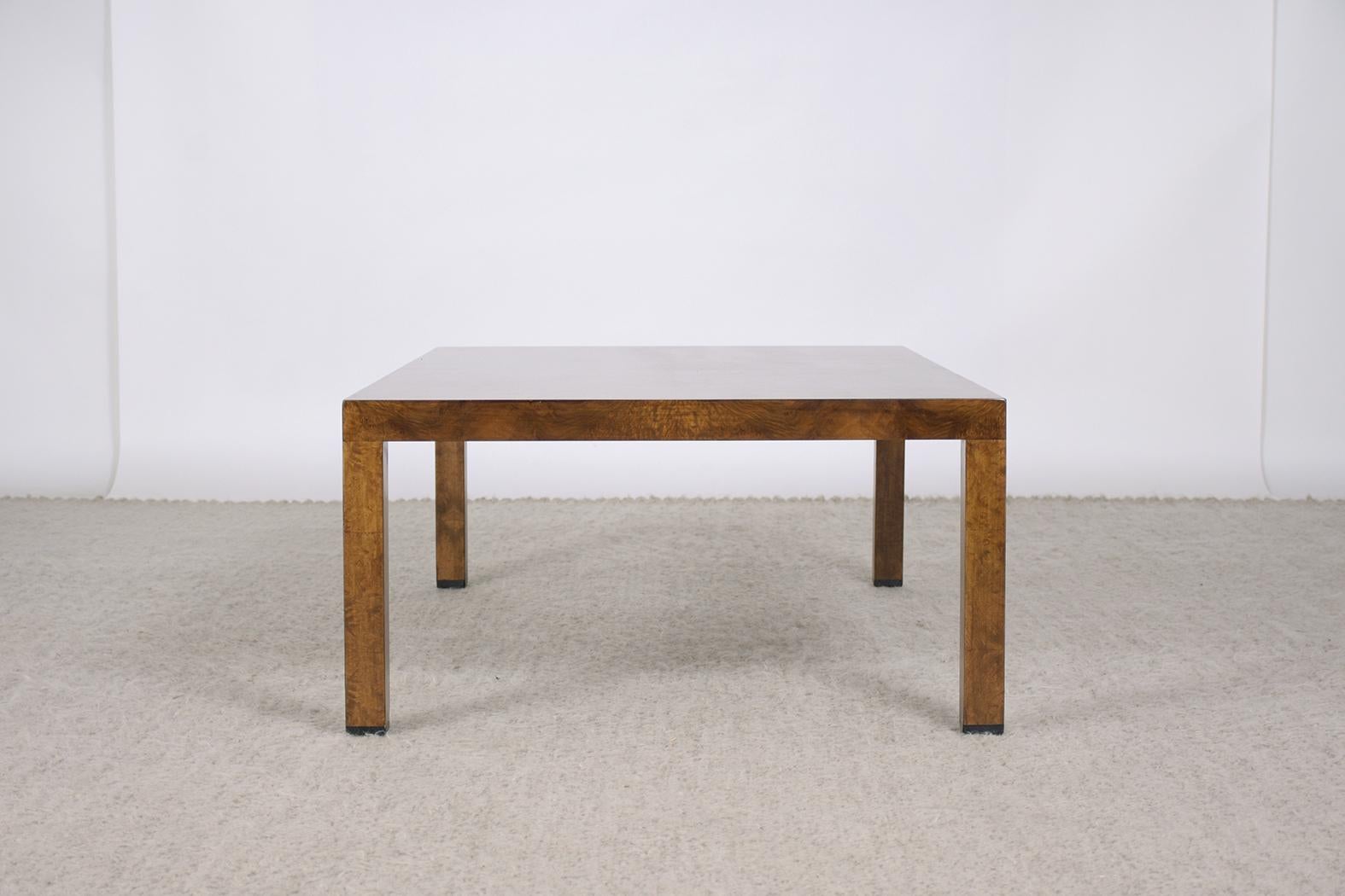 Late 20th Century 1970s Directional Collection Walnut Burl Coffee Table - Mid-Century Elegance