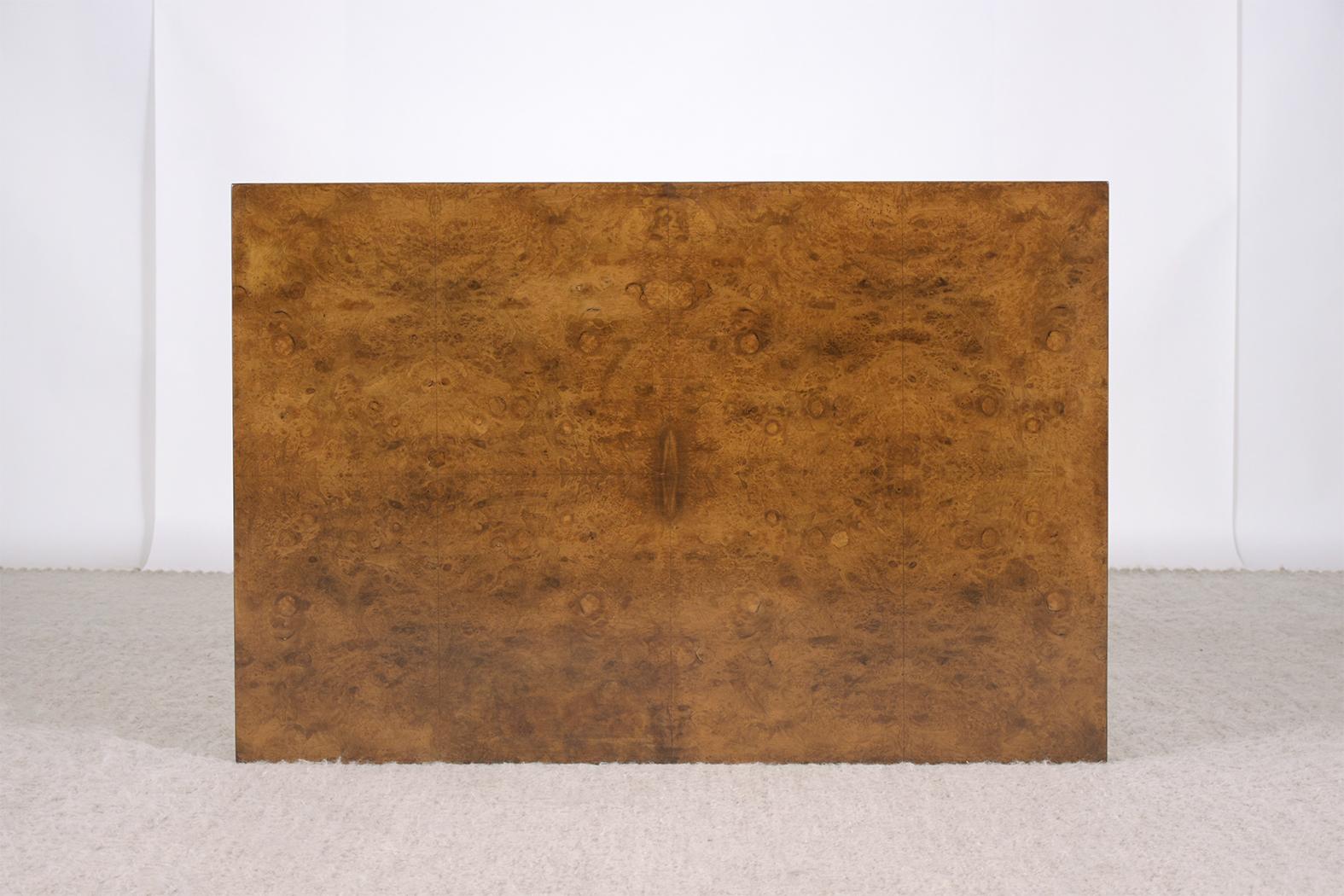 Stained 1970s Directional Collection Walnut Burl Coffee Table - Mid-Century Elegance