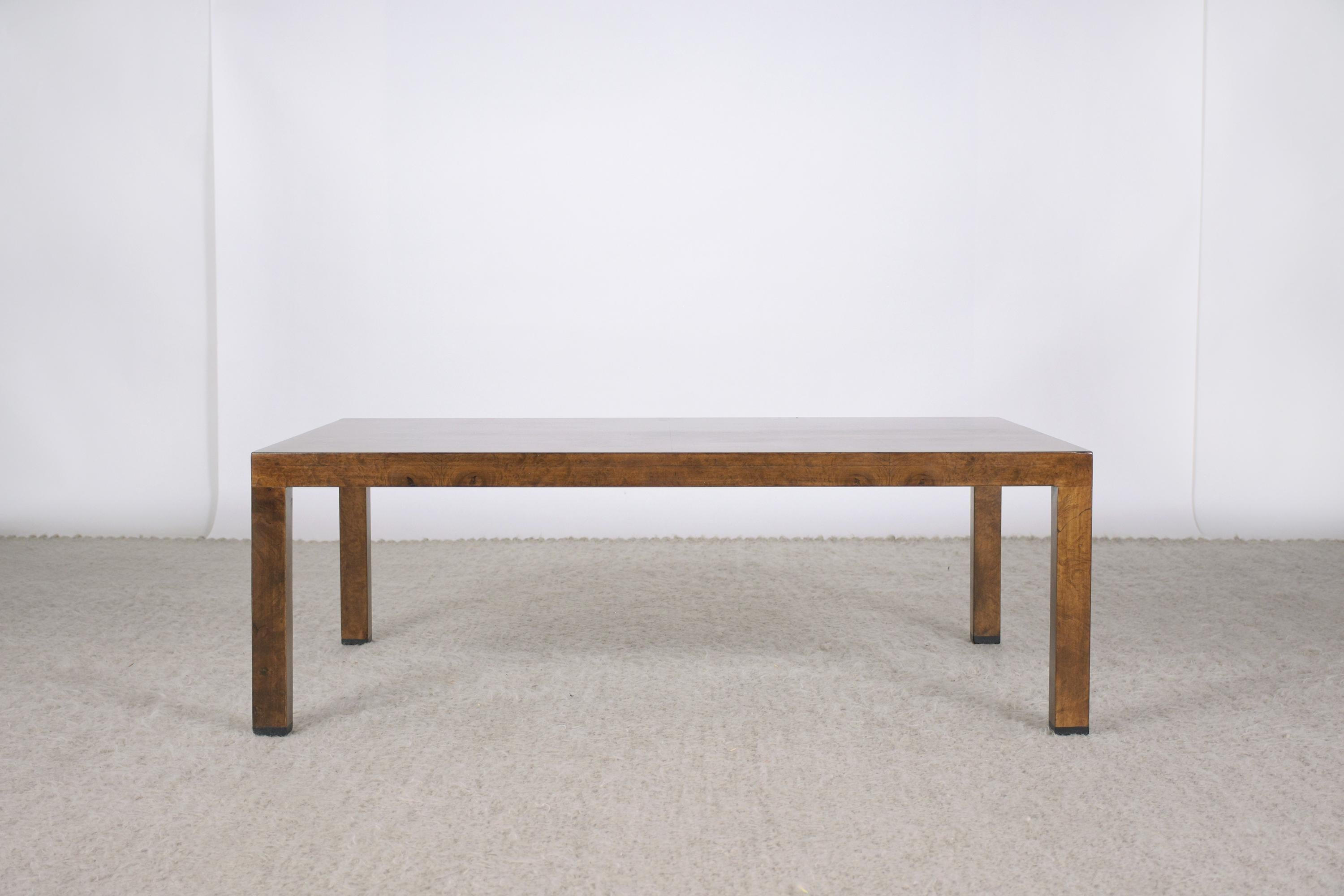 1970s Directional Collection Walnut Burl Coffee Table - Mid-Century Elegance In Good Condition In Los Angeles, CA