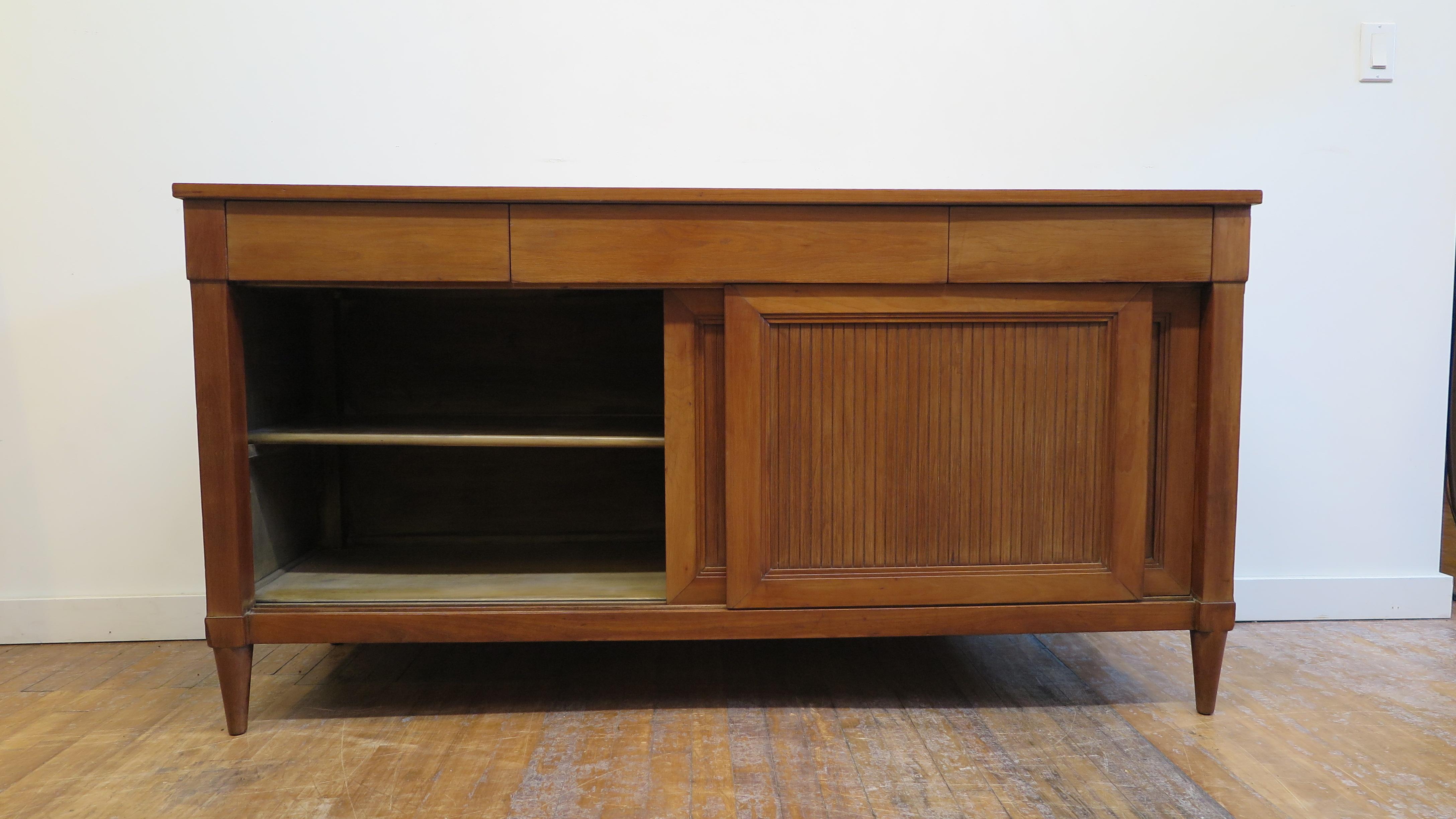 Cherry Mid Century Directorie Style Credenza Sideboard