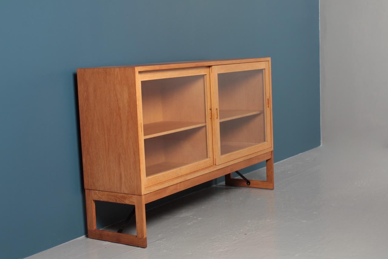 modern oak display cabinet
