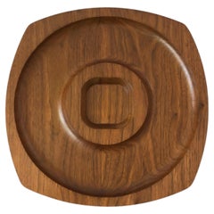 Mid-Century Divided Wood Tray by Gladmark, Minimalist Design, 1960