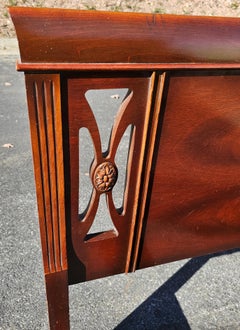 Mid-Century Dixie Furniture Mahogany Low Foot Full Size Bed