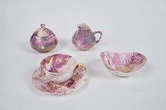 Mid-Century Dixie Rett 'Coral Gables' Dessert Set, Set of 10