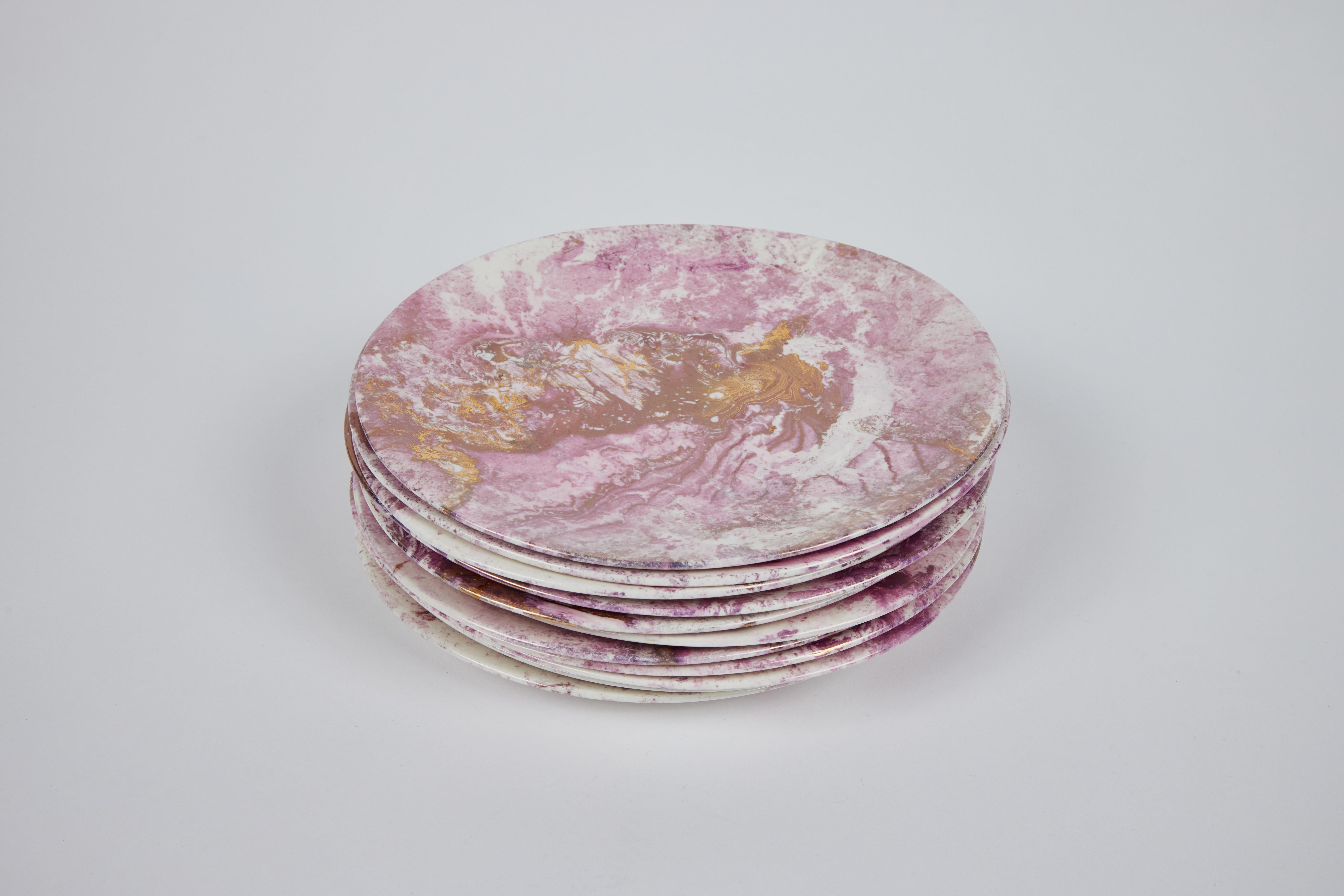 20th Century Mid-Century Dixie Rett Plates, Set of 10