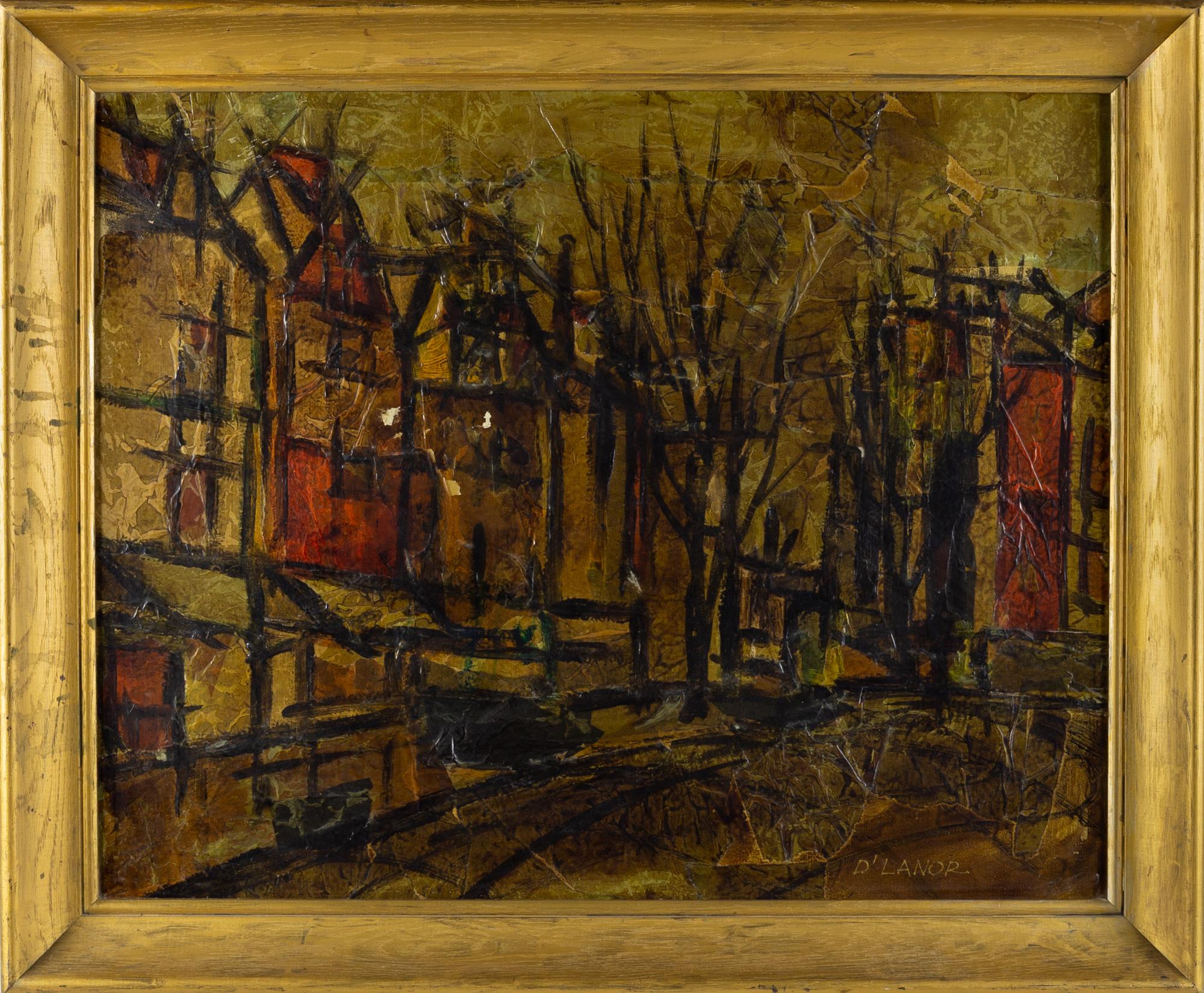 Mid century D'Lanor abstract cityscape oil on canvas painting

This piece measures: 34.5 wide x 3 deep x 28.5 inches high

This painting is in great vintage condition.

Each piece is carefully cleaned and packaged before being shipped to you.