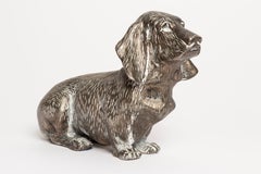 Sculpture décorative en métal d'un Dachshund du milieu du siècle dernier, Italie, années 1950