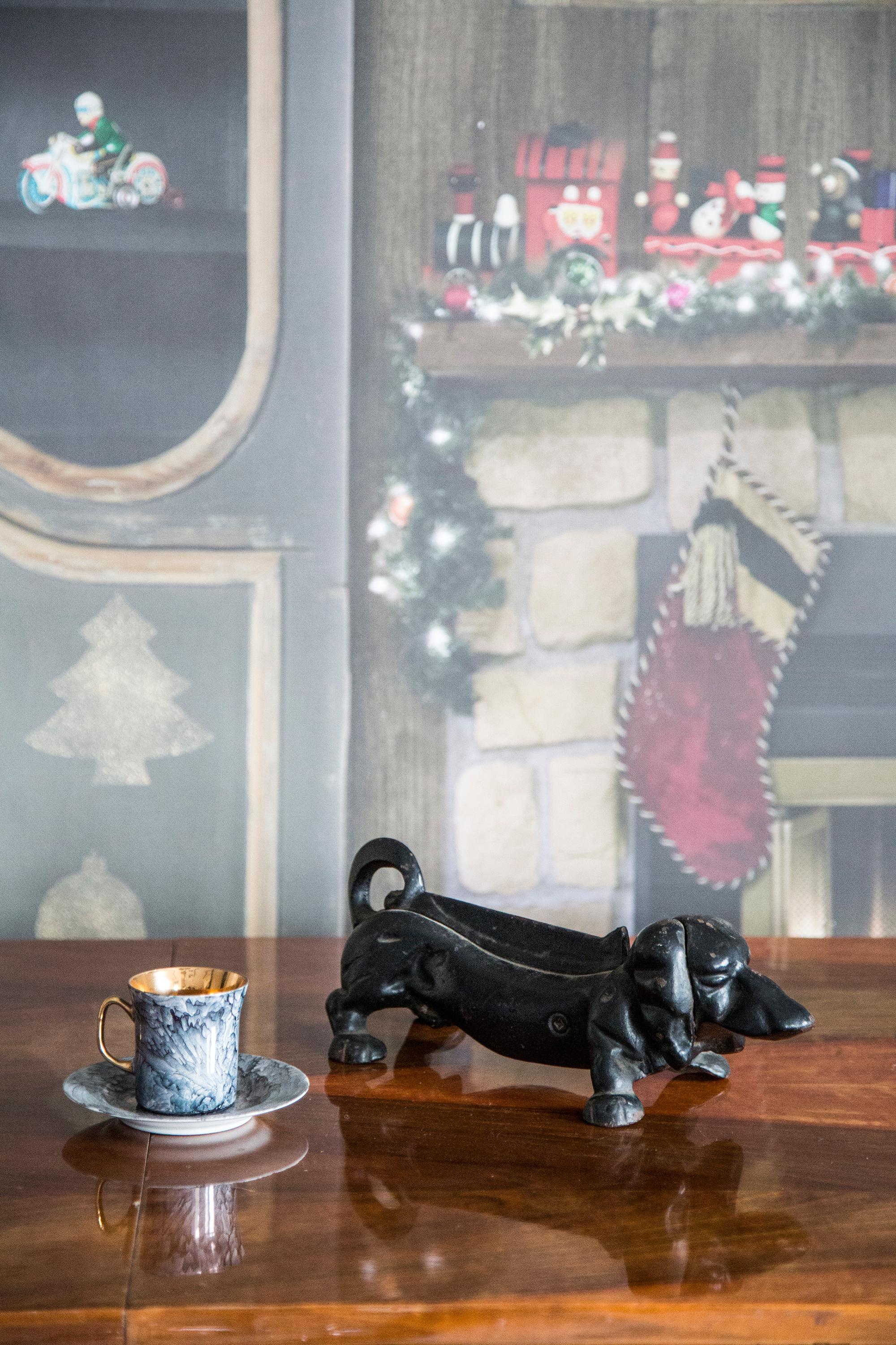 Italian Mid-Century Dog Dachshund Metal Decorative Sculpture, Italy, 1950s