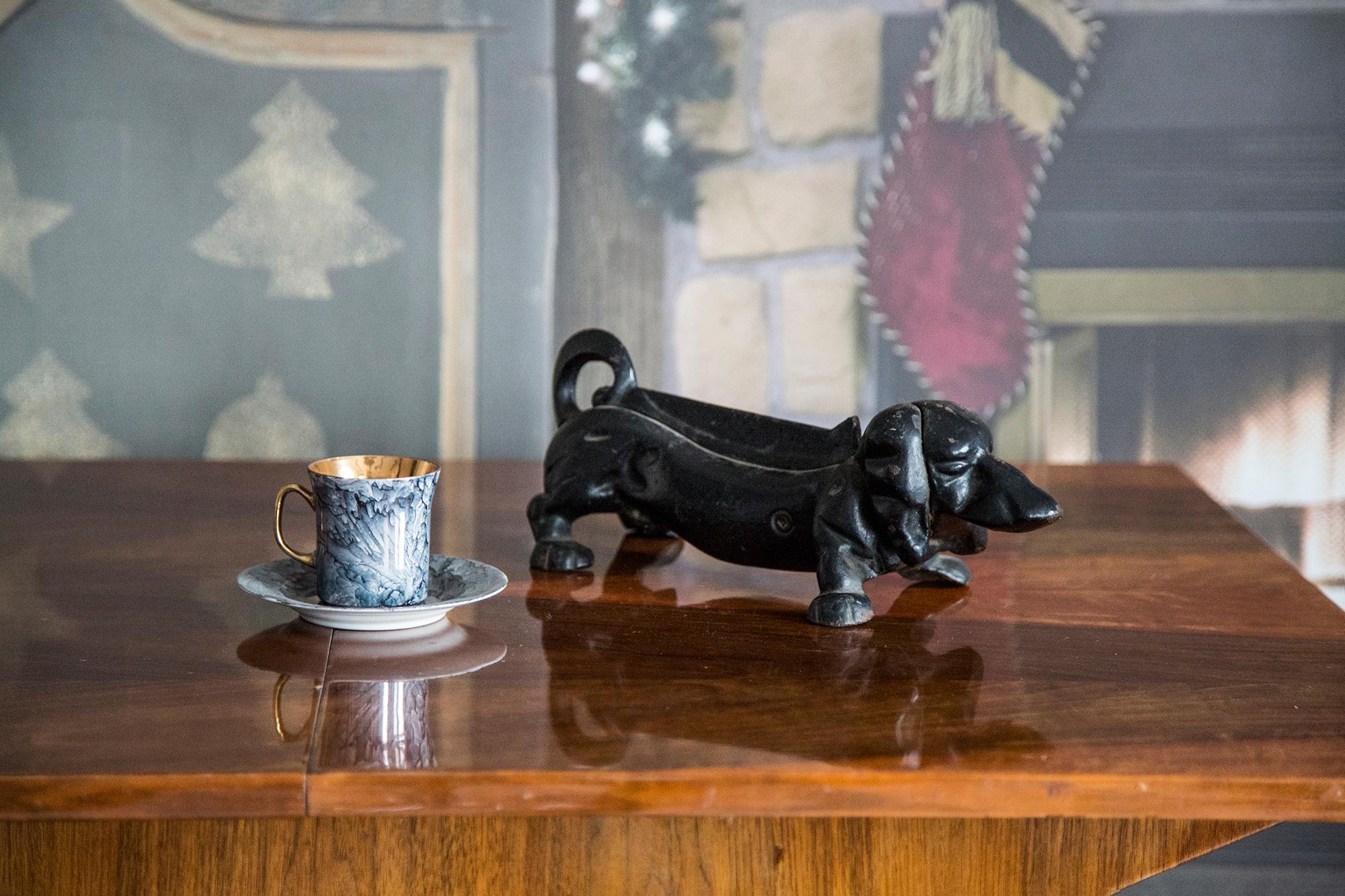 Mid-Century Dog Dachshund Metal Decorative Sculpture, Italy, 1950s In Good Condition In 05-080 Hornowek, PL