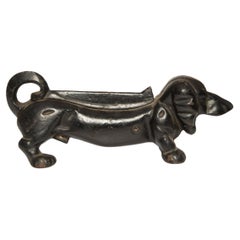 Mid-Century Dog Dachshund Metal Decorative Sculpture, Italy, 1950s