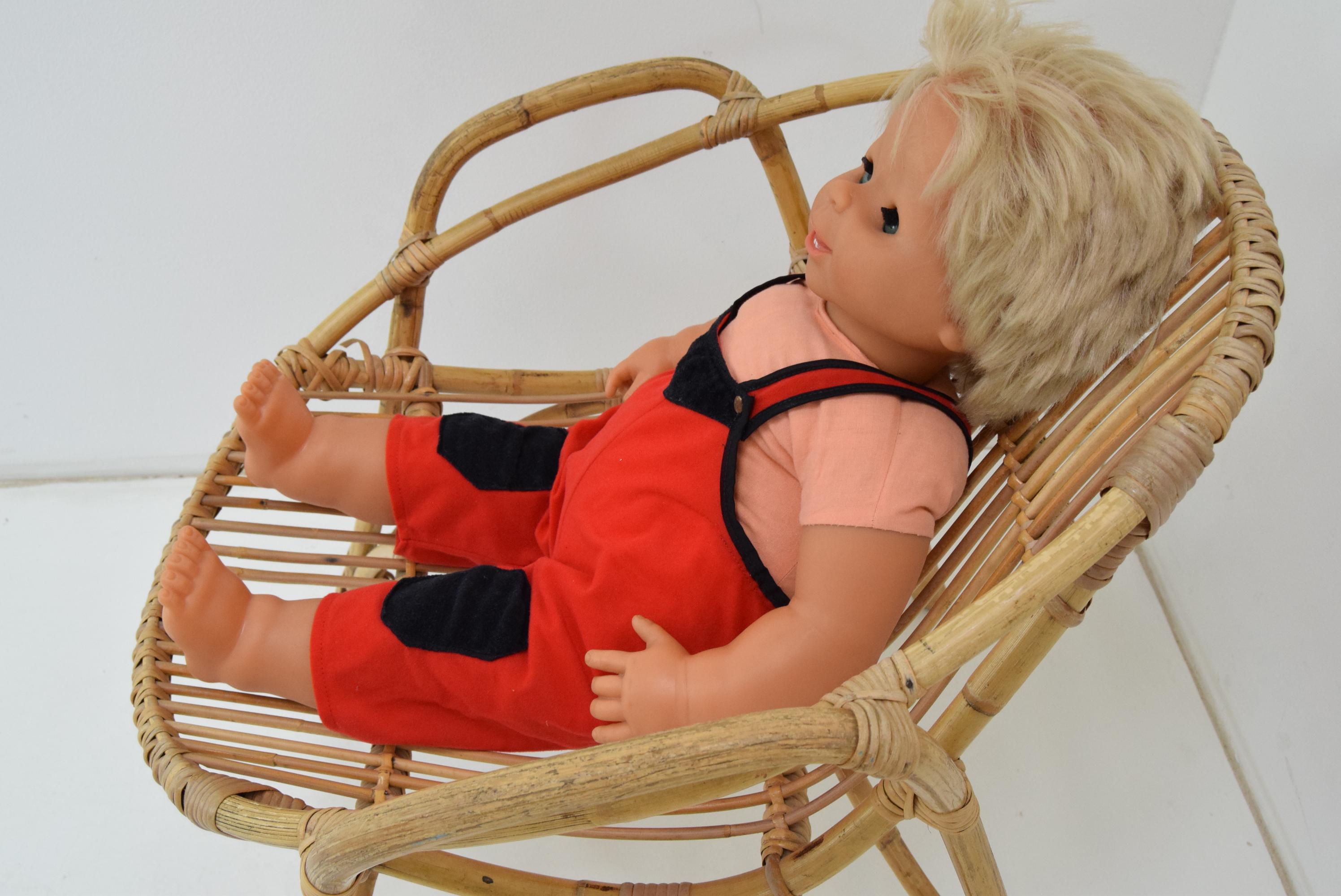 Fabric Mid-Century Doll, Czechoslovakia, 1970's For Sale