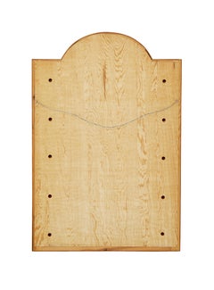 Mid Century dome topped and etched wall mirror