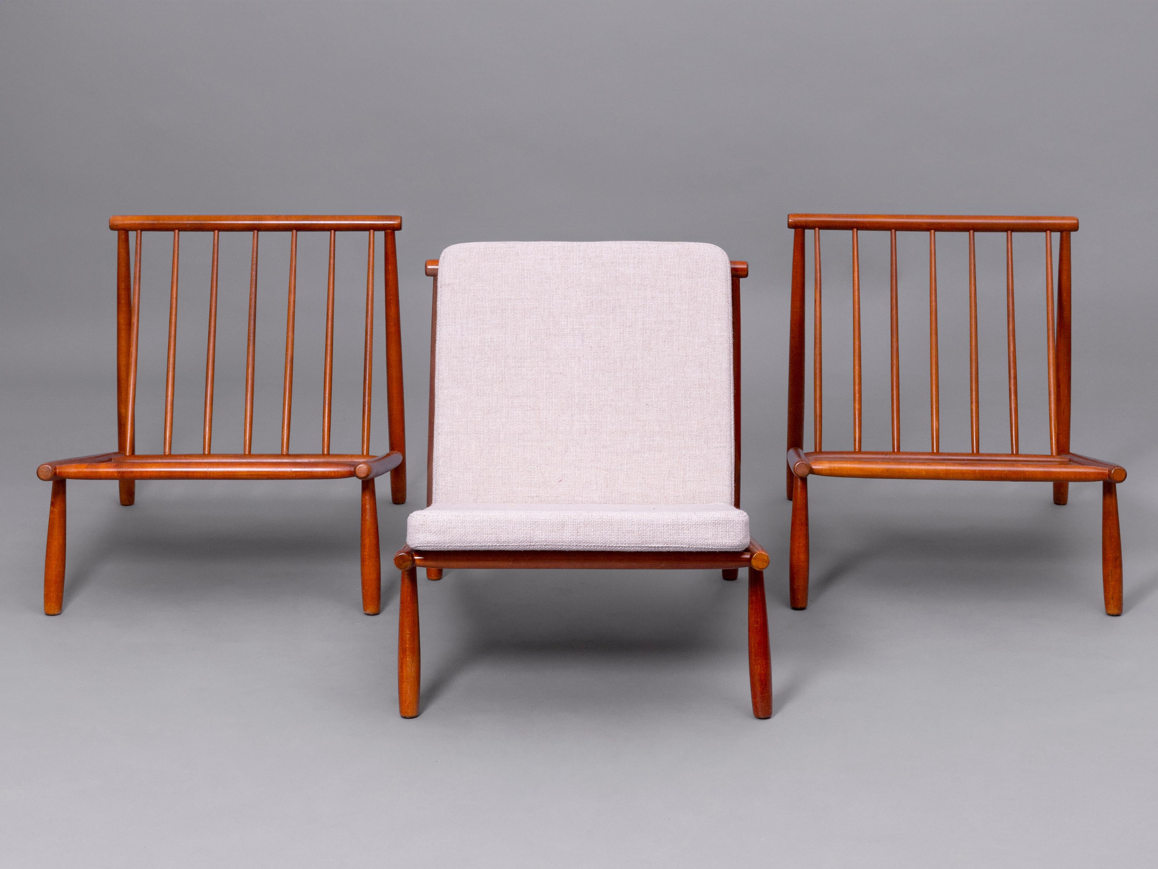 Swedish Mid-Century Domus Armchairs by Alf Svensson for Dux For Sale