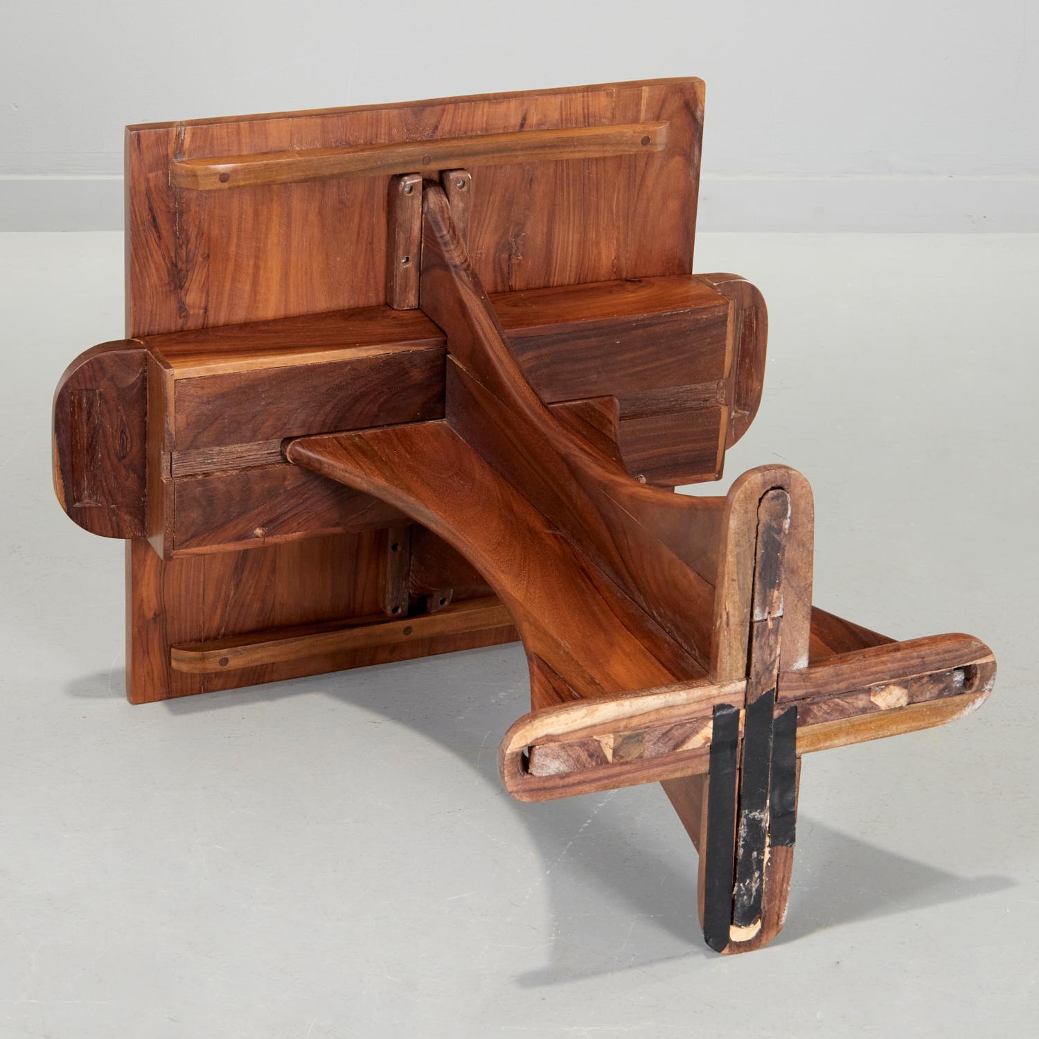 Mid-Century Modern Mid-Century Don Shoemaker 'Style' Exotic Wood and Enamel Inlaid Backgammon Table