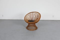 Mid Century "Donax" Armchair Rattan by Rohe Noordwolde, 1960s