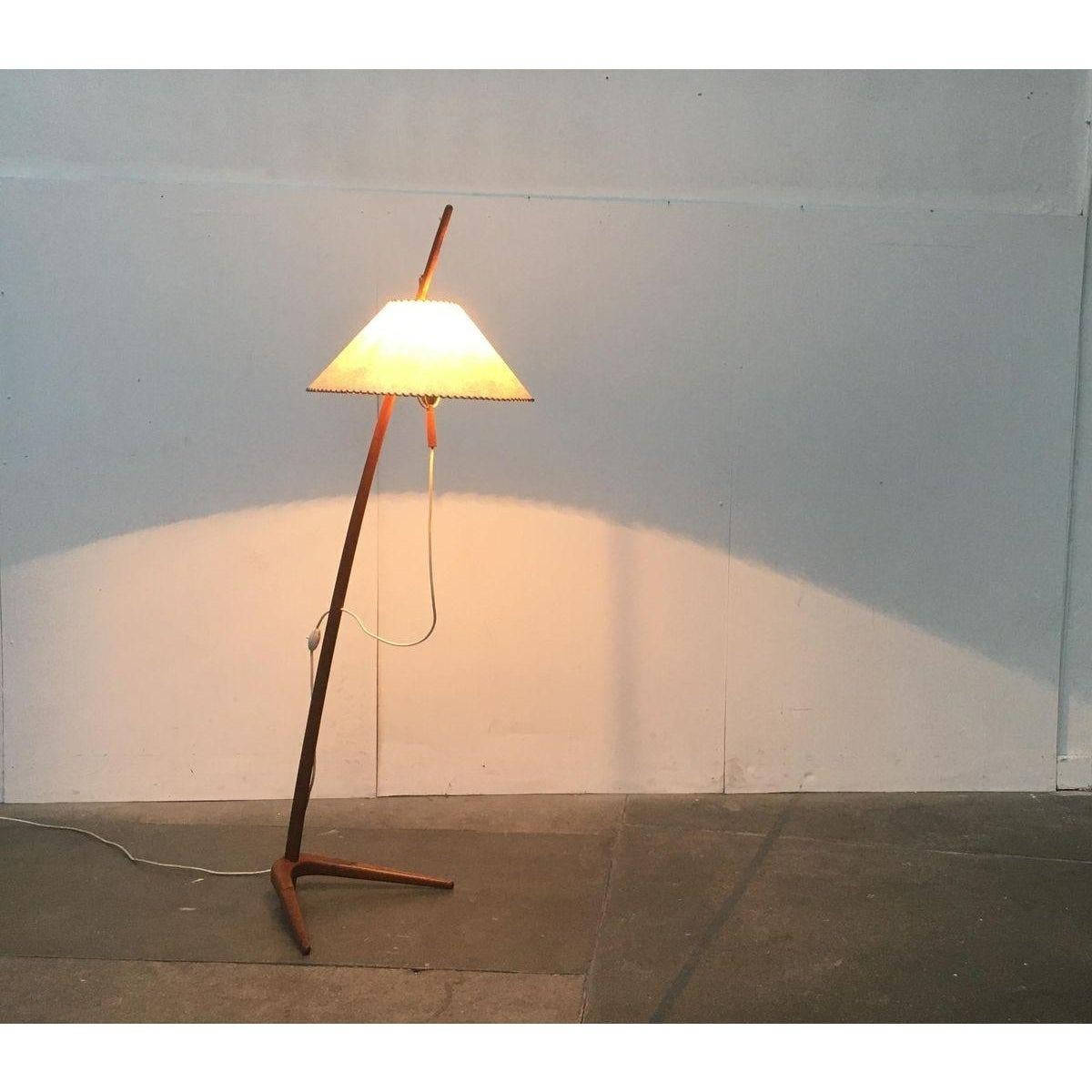 Mid-Century moderno Lampada da terra Dornstab di metà secolo di A. Pöll per Kalmar in vendita
