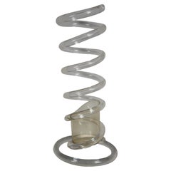 Mitte des Jahrhunderts Dorotpe Röhrenrohr Spiral Lucite Schirmständer Rohrhalter