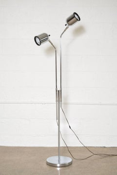 Midcentury Double Cone Chrome Atomic Floor Lamp
