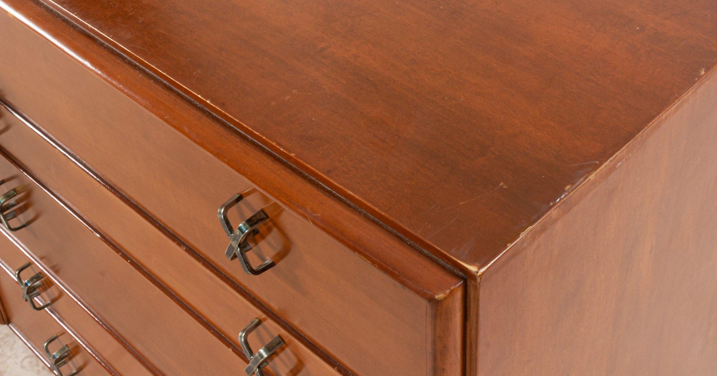 20th Century Mid-Century Double Dresser with X-Shaped Drawer Pulls