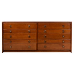 Mid-Century Double Dresser with X-Shaped Drawer Pulls