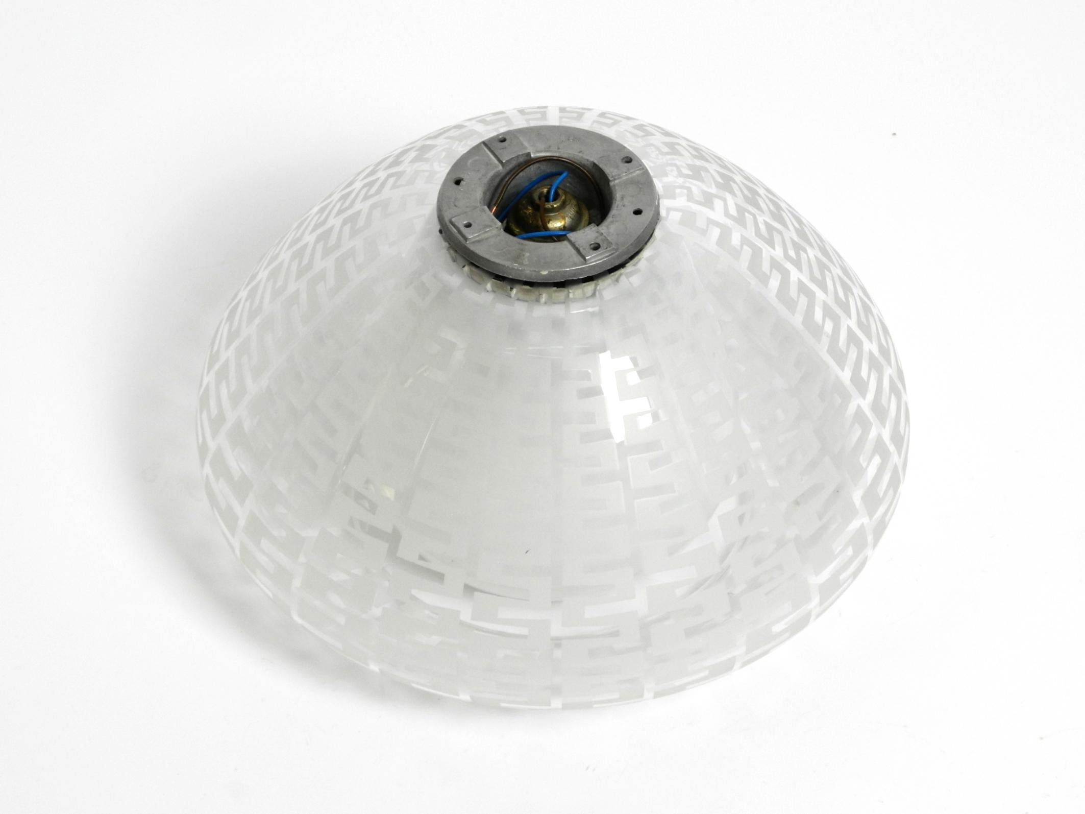 Lampada da soffitto in vetro doppio di metà secolo di Wilhelm Wagenfeld per Peill & Putzler in vendita 7