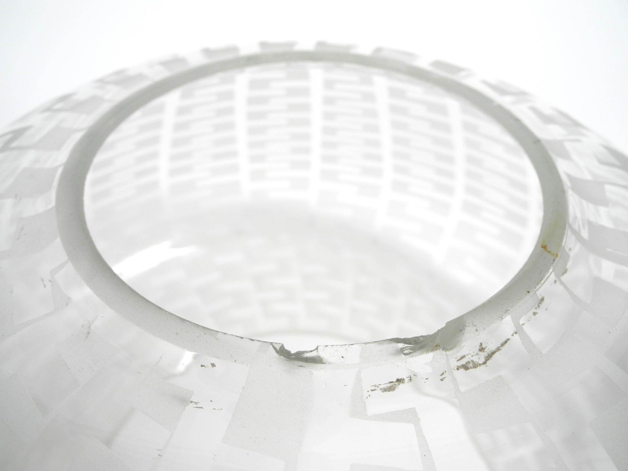Lampada da soffitto in vetro doppio di metà secolo di Wilhelm Wagenfeld per Peill & Putzler in vendita 10