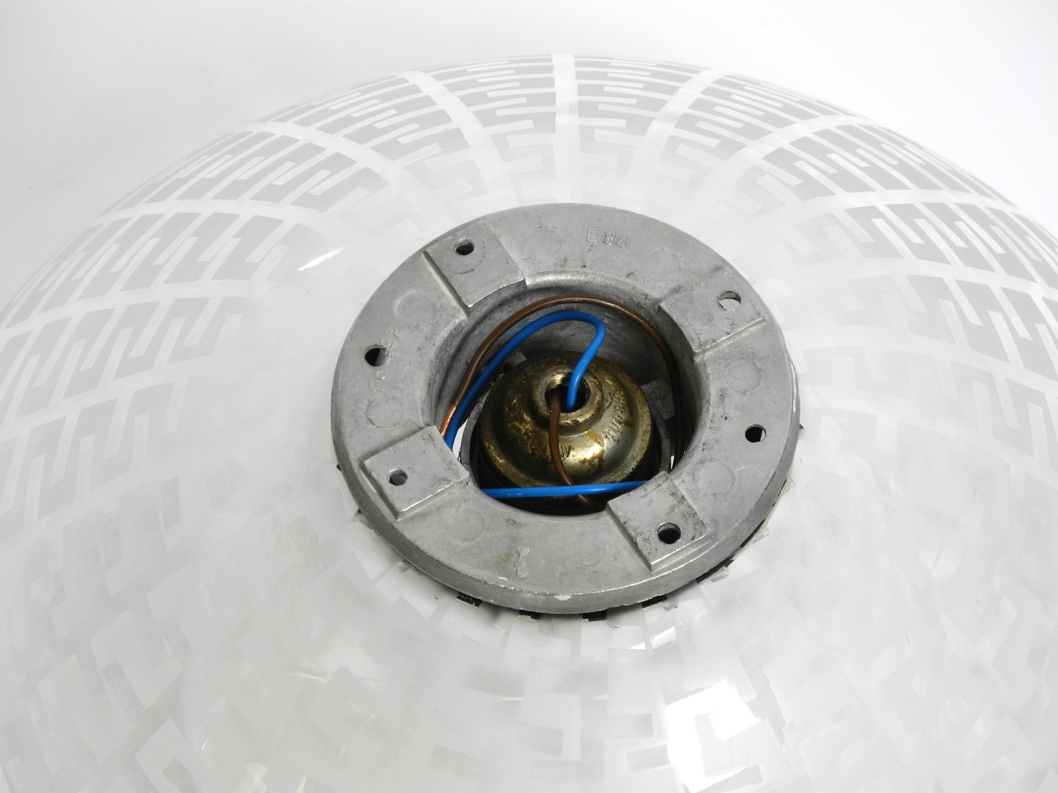 Lampada da soffitto in vetro doppio di metà secolo di Wilhelm Wagenfeld per Peill & Putzler in vendita 2