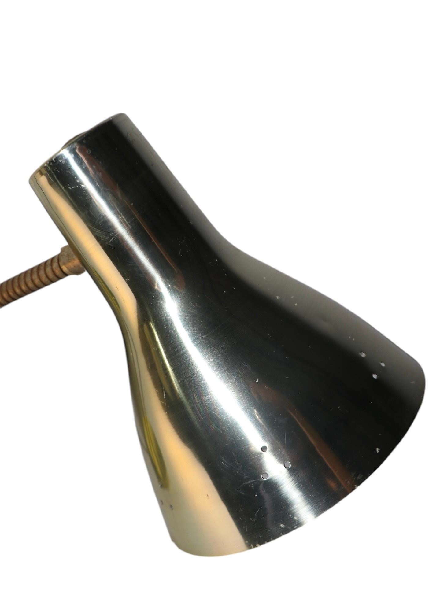 Mid Century Double Gooseneck Desk Lamp c. 1950/60's 5