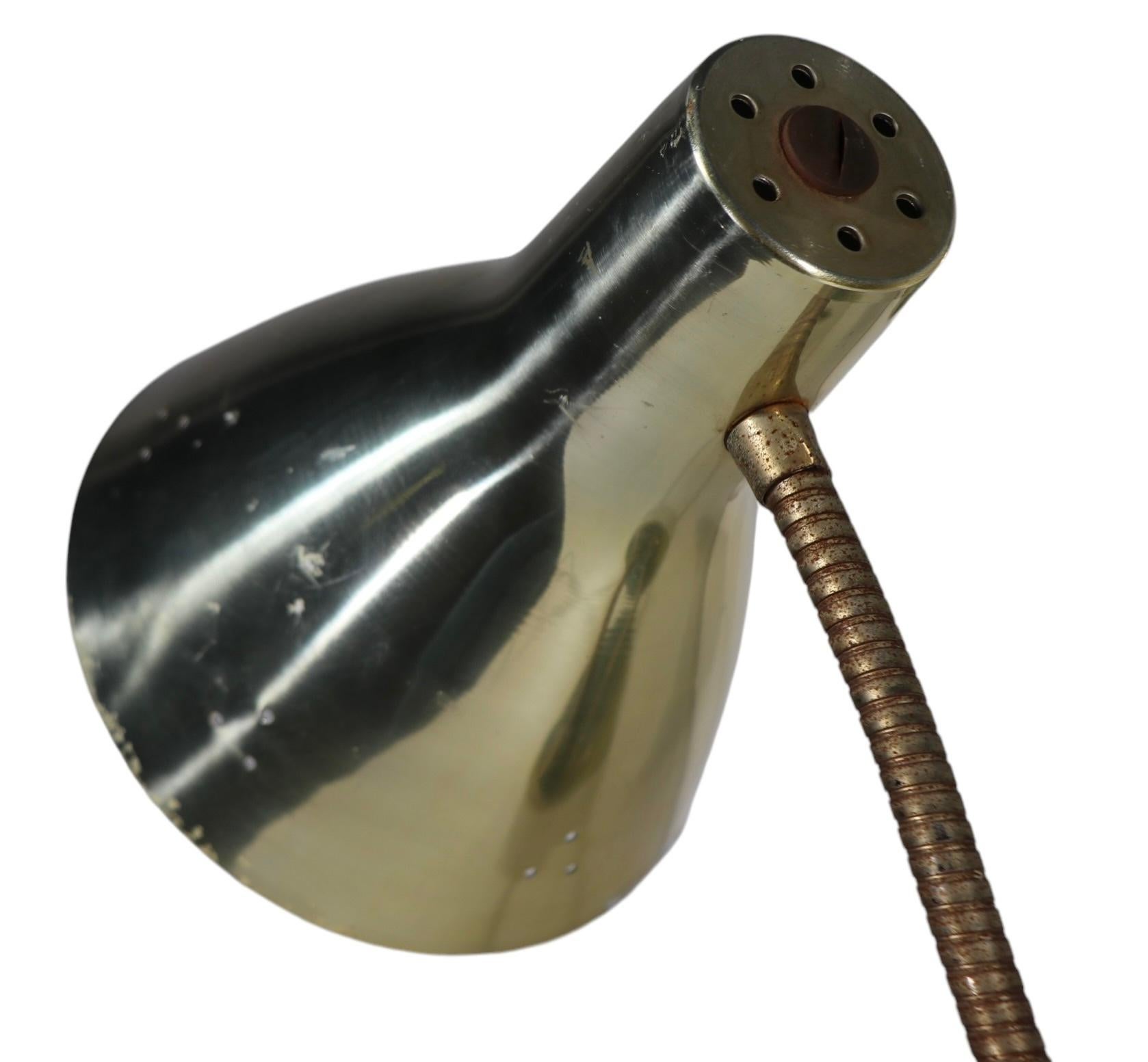 Mid Century Double Gooseneck Desk Lamp c. 1950/60's 8