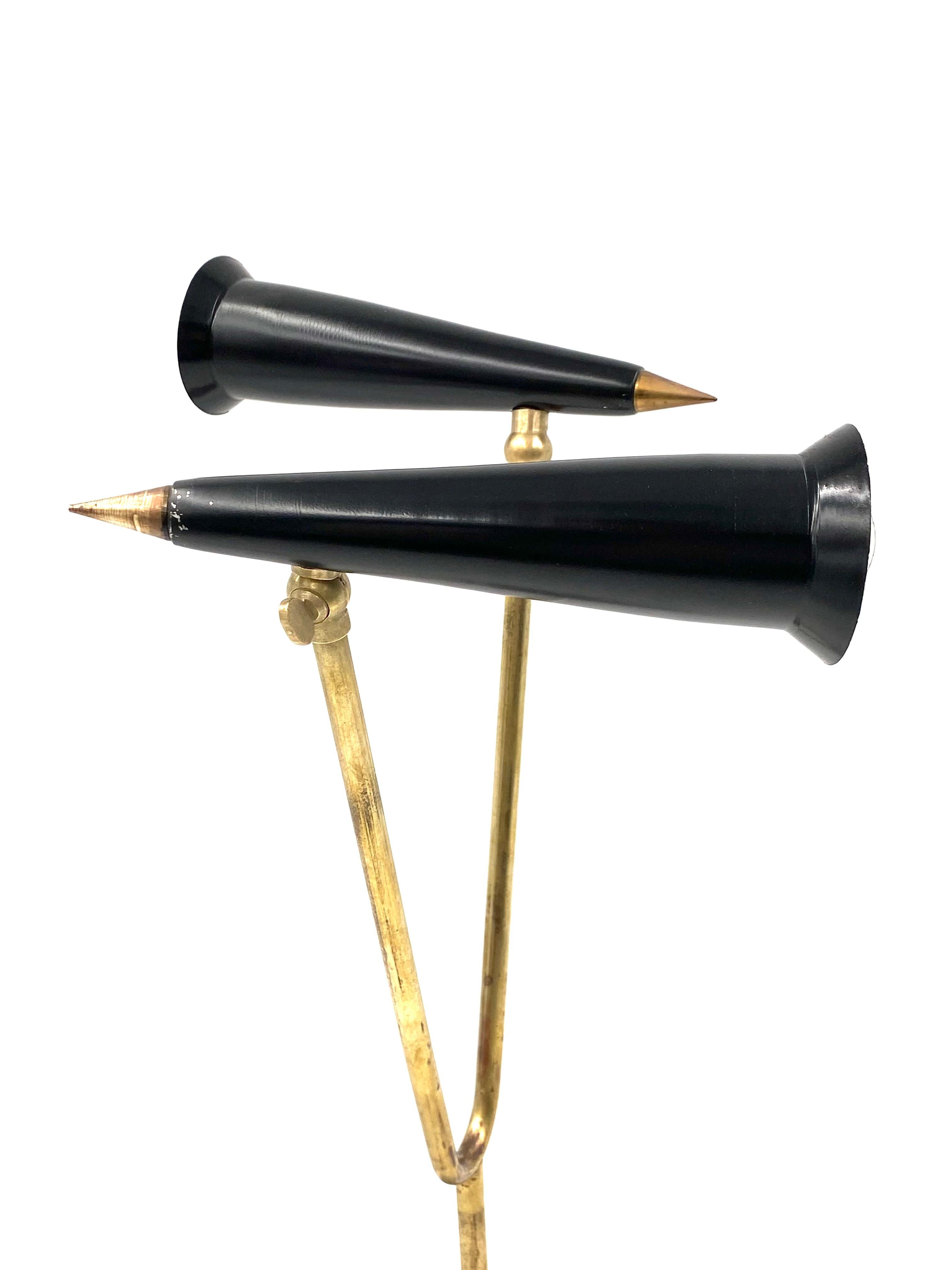 Lampe de table à double lumière du milieu du siècle, Italie 1960 en vente 9