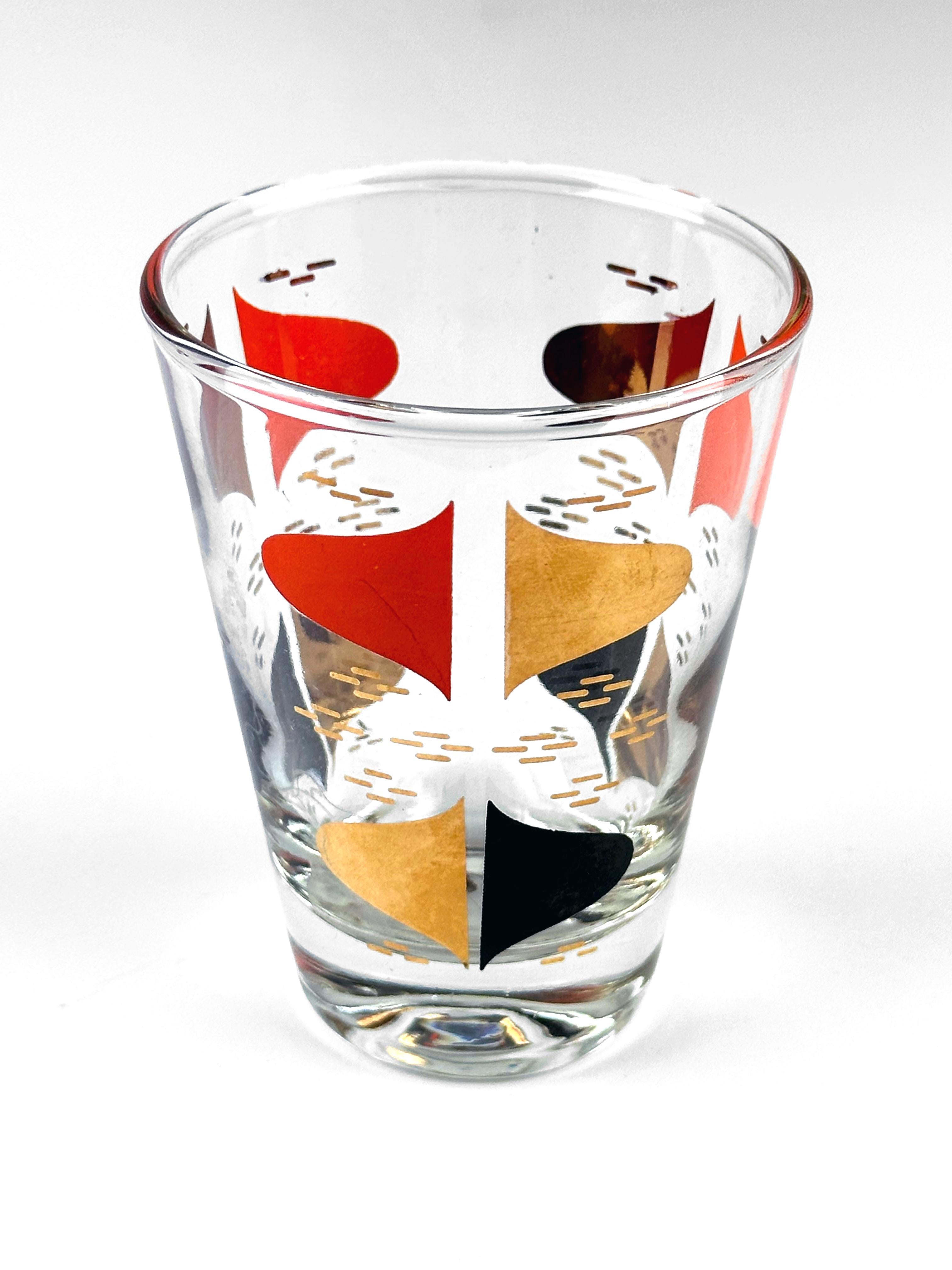 Mid-Century Modern Mid-Century Double-Shot Whiskey Glasses by Anchor Hocking, Set of 17 For Sale