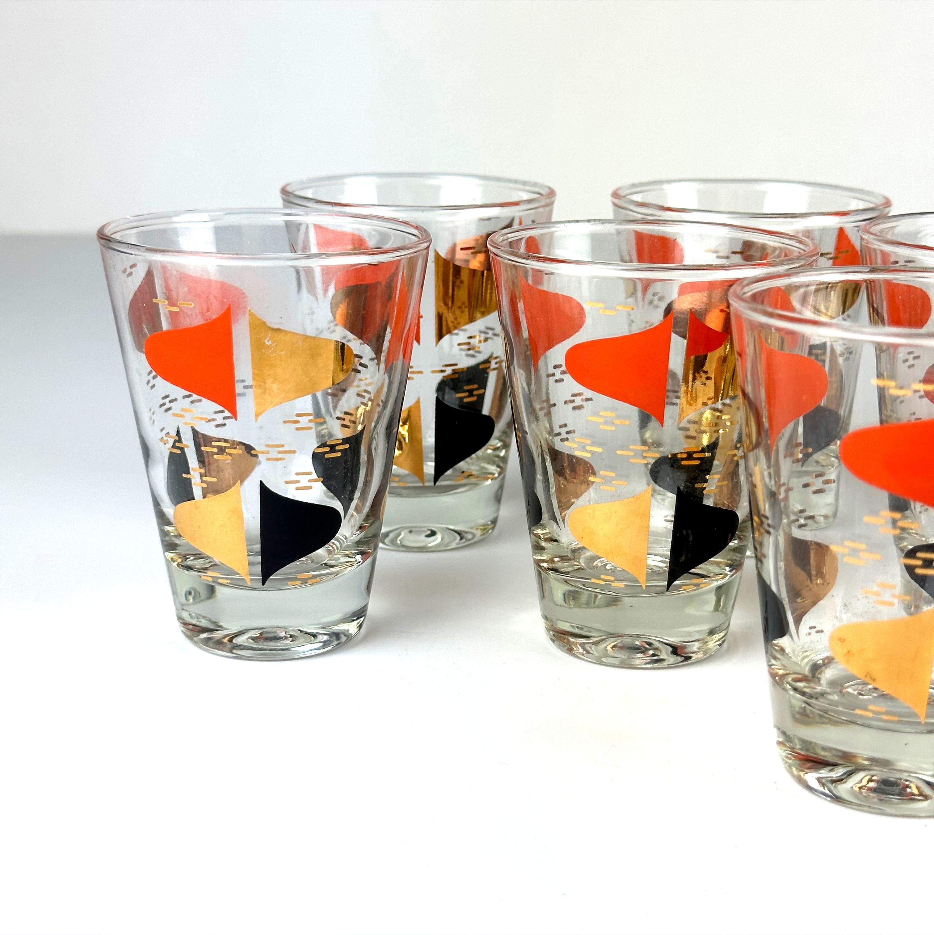 Mid-Century Double-Shot Whiskey Glasses by Anchor Hocking, Set of 17 In Good Condition For Sale In Littleton, CO