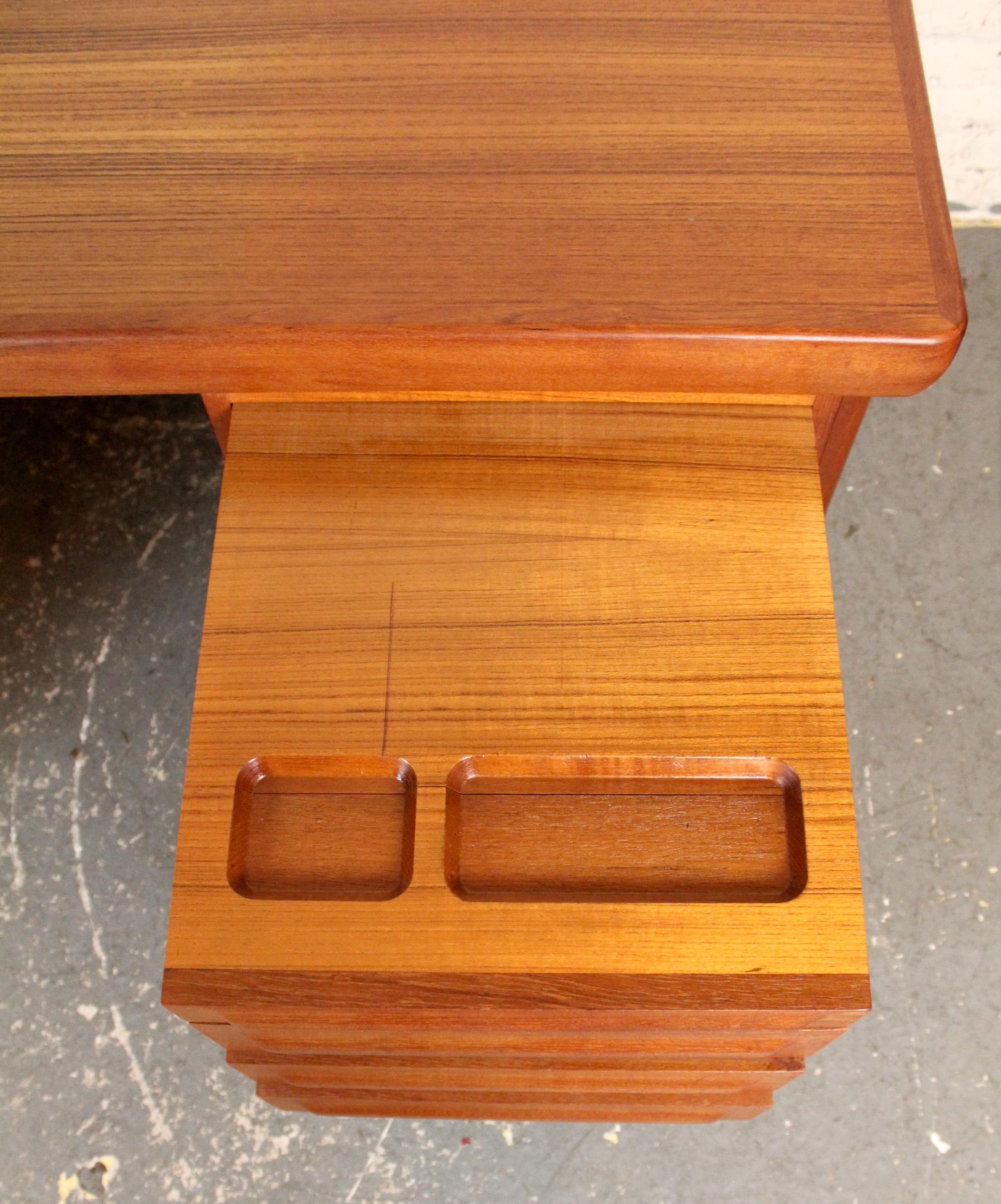 Bois Bureau double en teck 