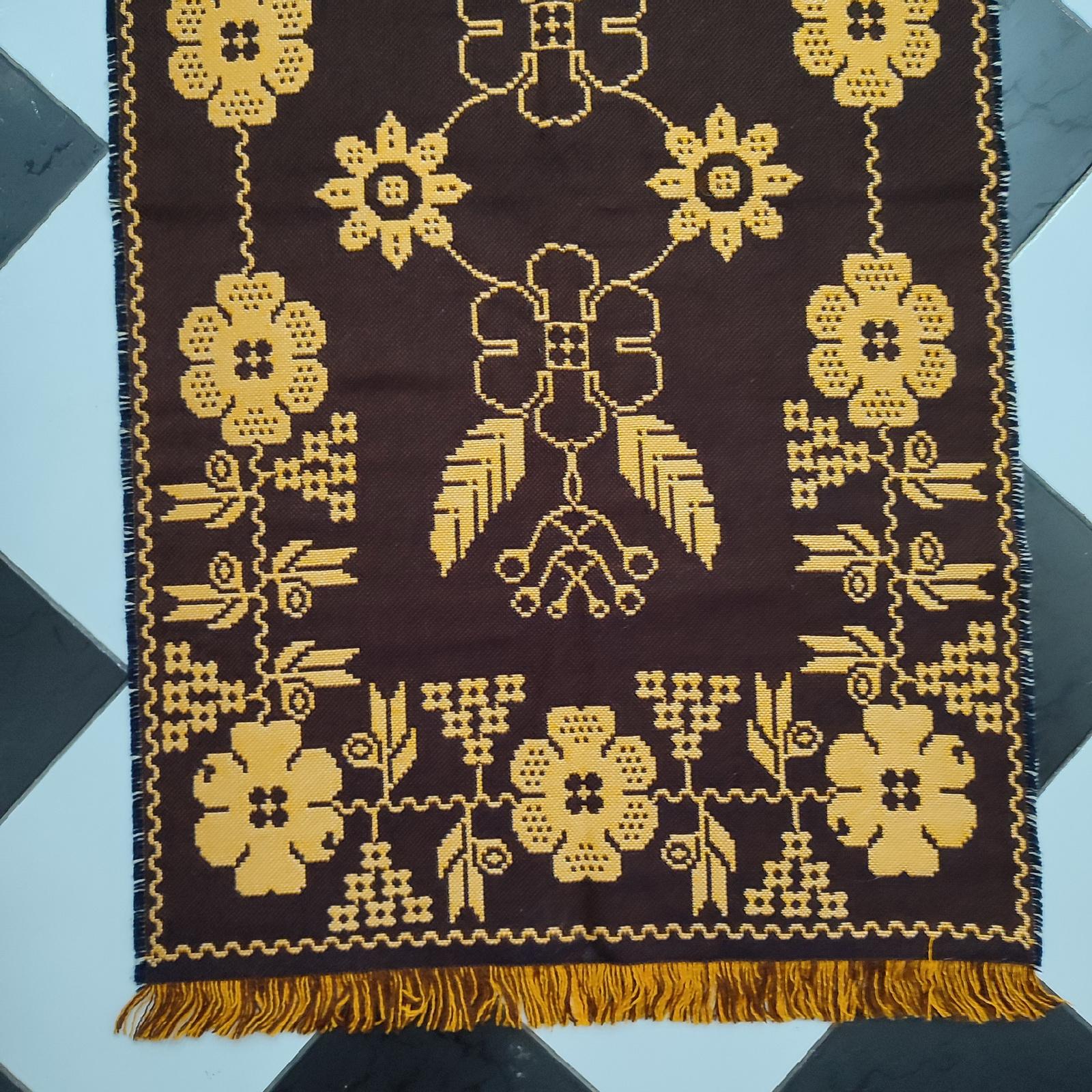 Hand-Woven Mid-Century Double Weaved Wall Hanging Wool Tapestry, Finland, 1960s