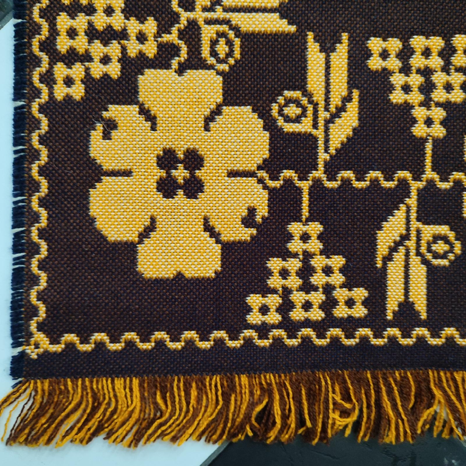 20th Century Mid-Century Double Weaved Wall Hanging Wool Tapestry, Finland, 1960s