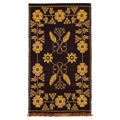 Retro Mid-Century Double Weaved Wall Hanging Wool Tapestry, Finland, 1960s