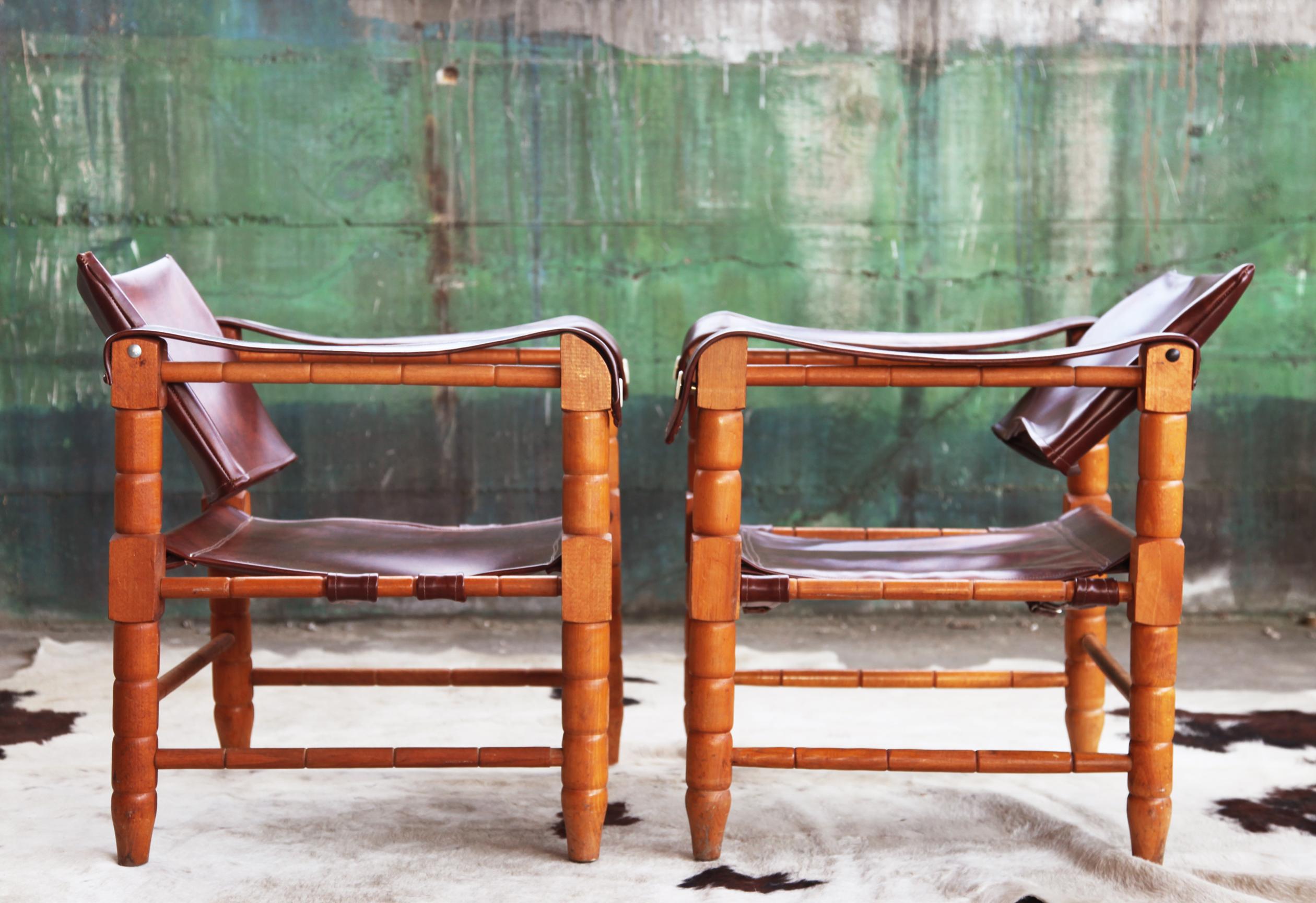 20th Century Mid Century Douglas Heaslett Arne Norell Style Chairs, a Pair For Sale