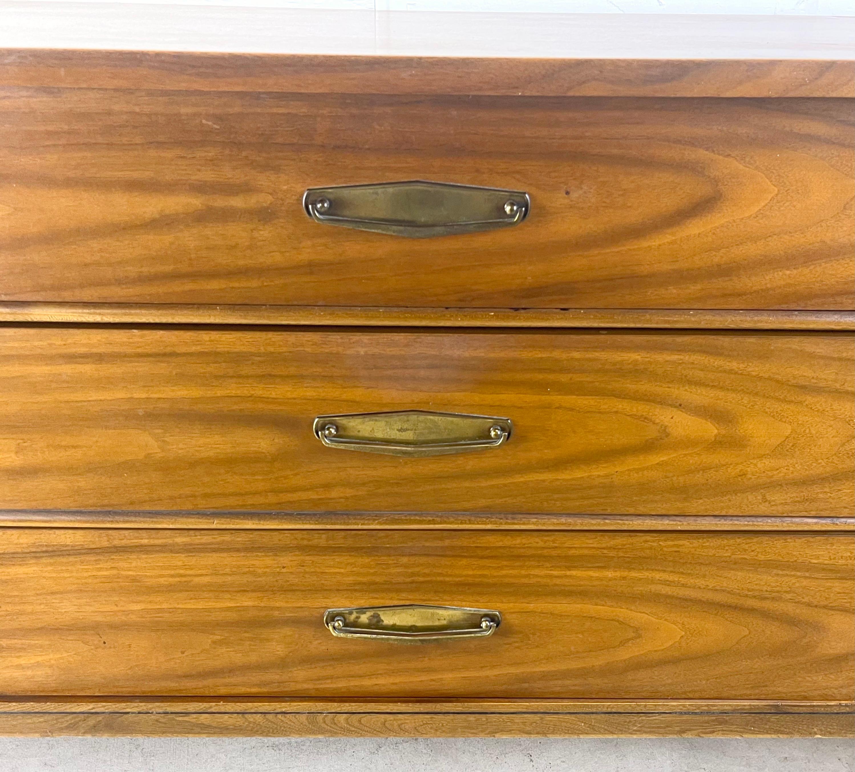 Mid-Century Dresser and Mirror Set by Kent Coffey For Sale 8