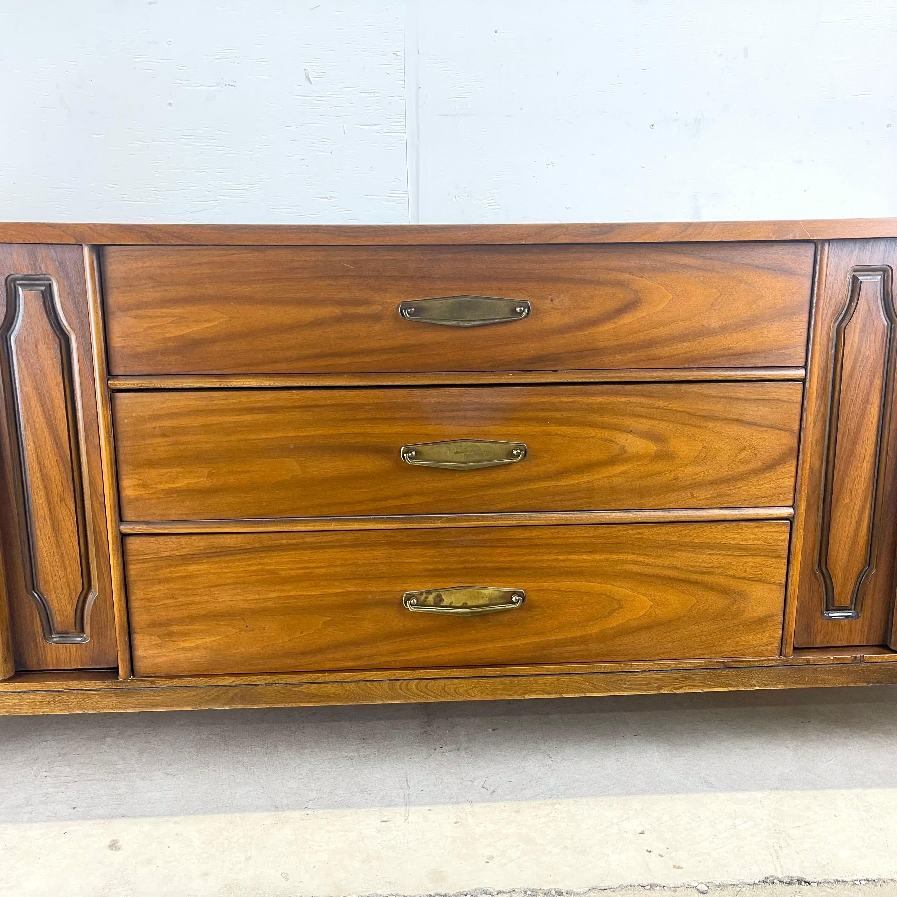 Mid-20th Century Mid-Century Dresser and Mirror Set by Kent Coffey For Sale