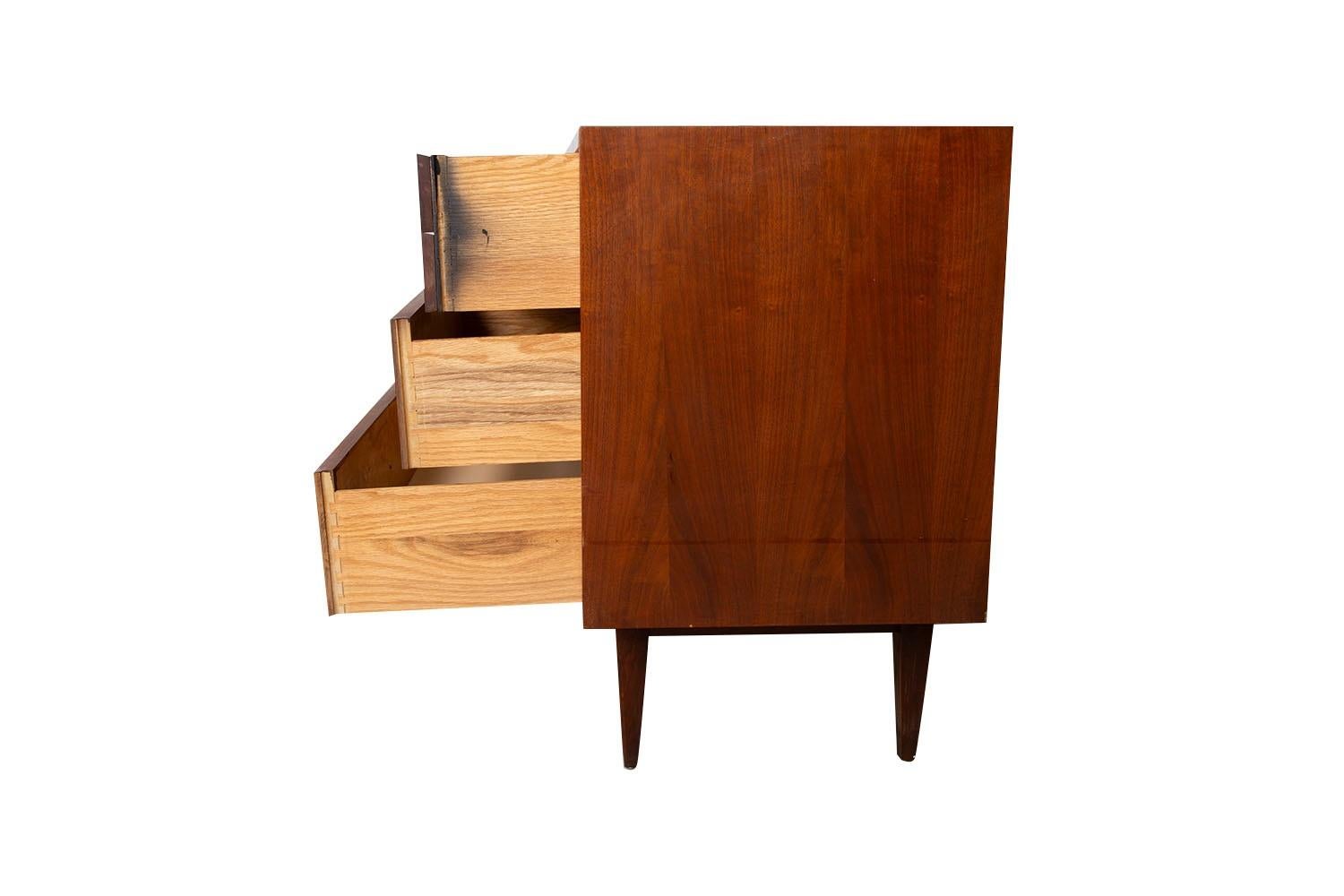 Walnut Mid-Century Dresser Arne Vodder Style West Michigan Furniture For Sale