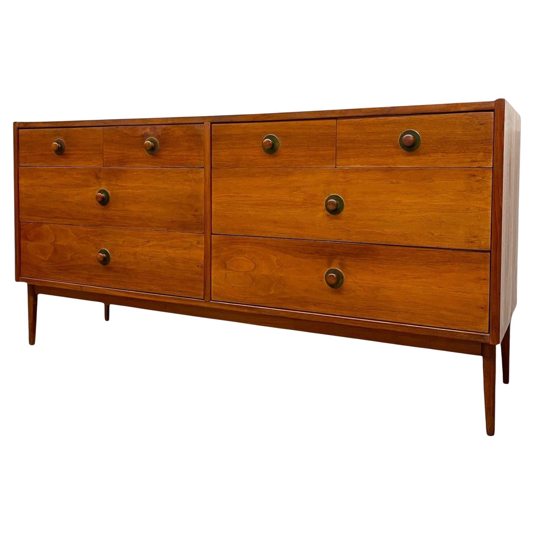 Mid-Century Dresser Attributed to John Van Koert for Drexel - 8-Drawer Lowboy.