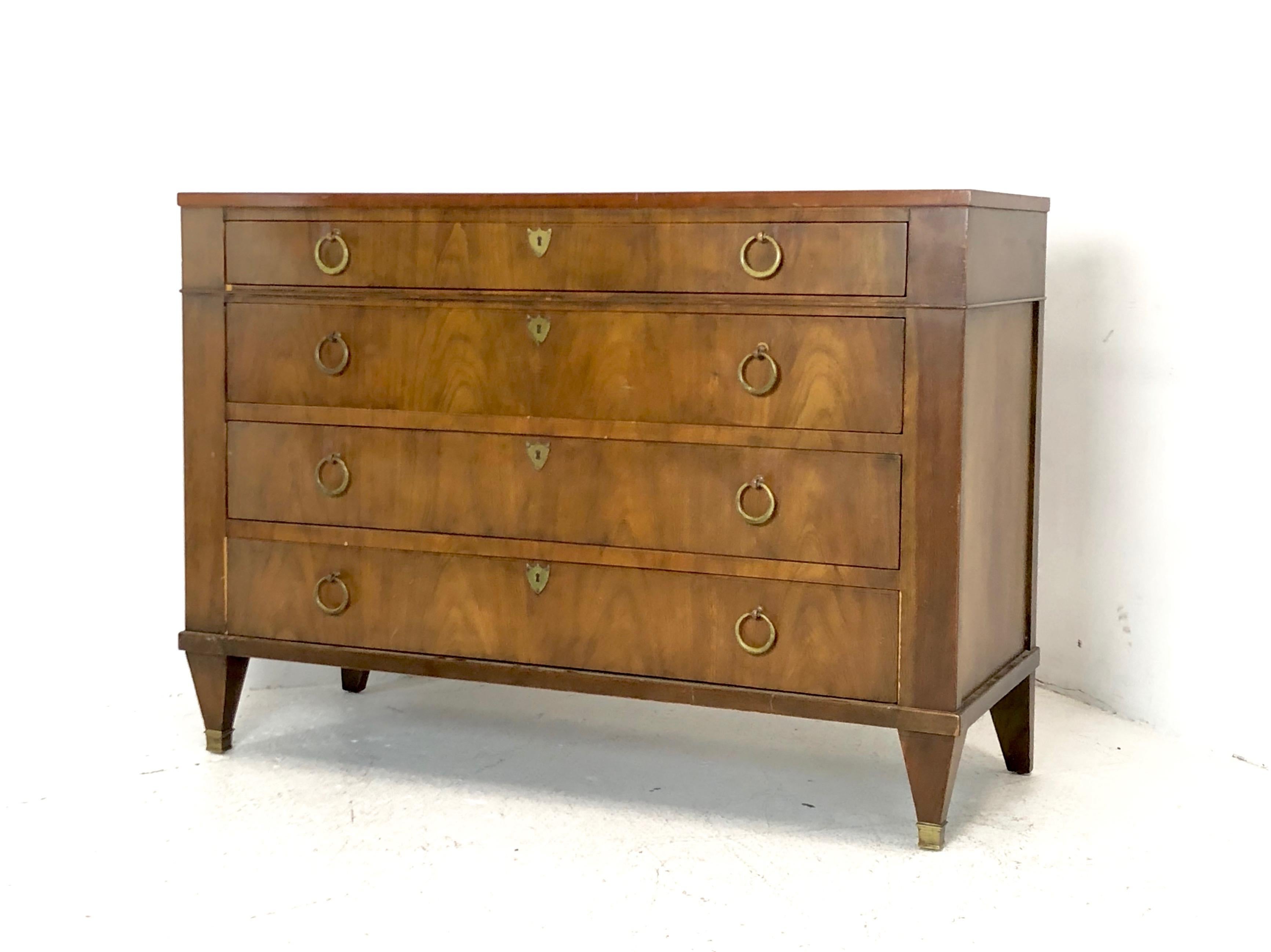 Midcentury dresser by Baker. Dresser is in good vintage condition and needs refinishing.
dimensions: 47 W x 18.5 D x 33.5 T.