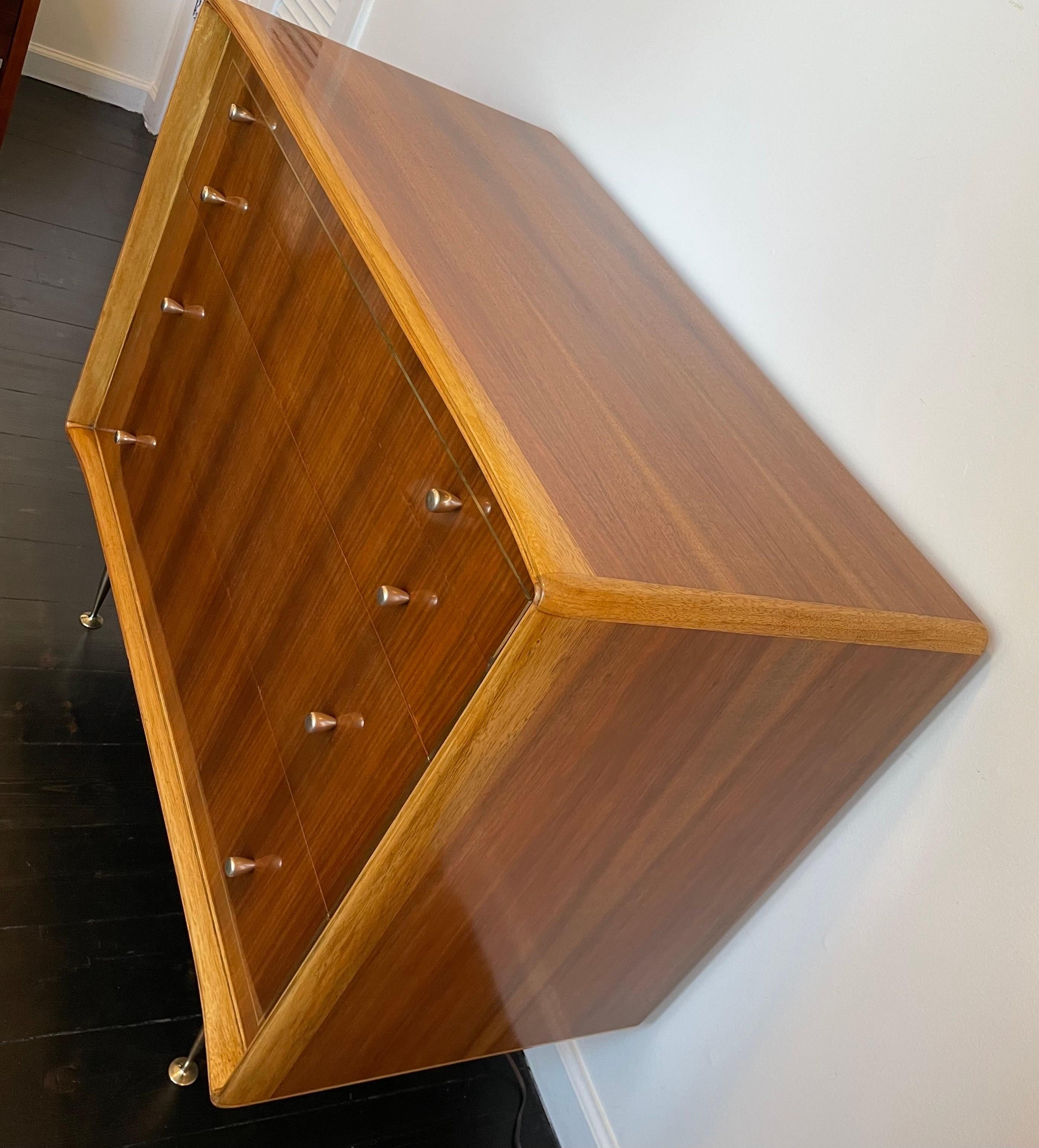 Mid Century Dresser, Teak & Butternut by Erno Fabry, in the Style of Gio Ponte For Sale 4
