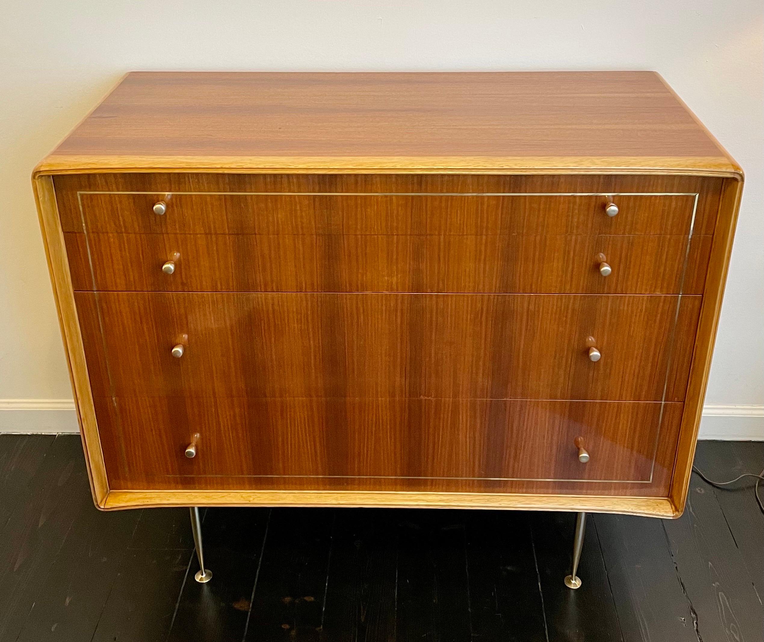 Mid-Century Modern Mid Century Dresser, Teak & Butternut by Erno Fabry, in the Style of Gio Ponte For Sale