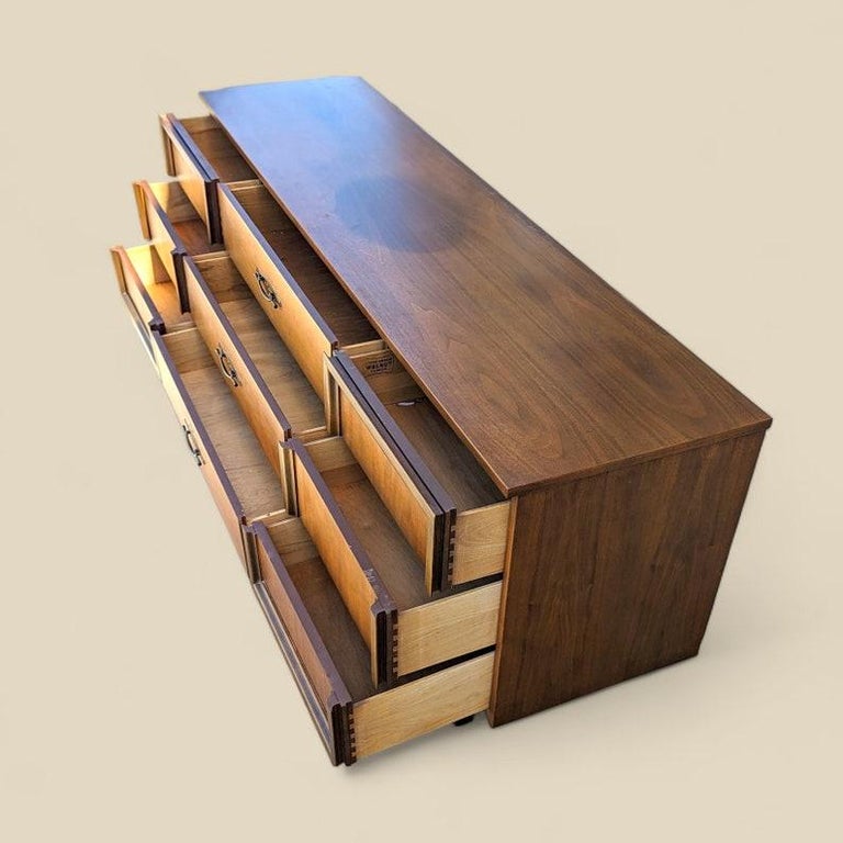 Mid Century Dresser by LA Period Furniture, Nine Drawers, Credenza 