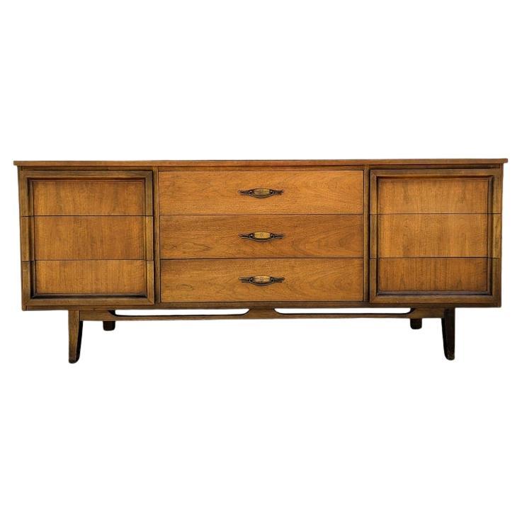 Mid Century Dresser by LA Period Furniture, Nine Drawers, Credenza For Sale